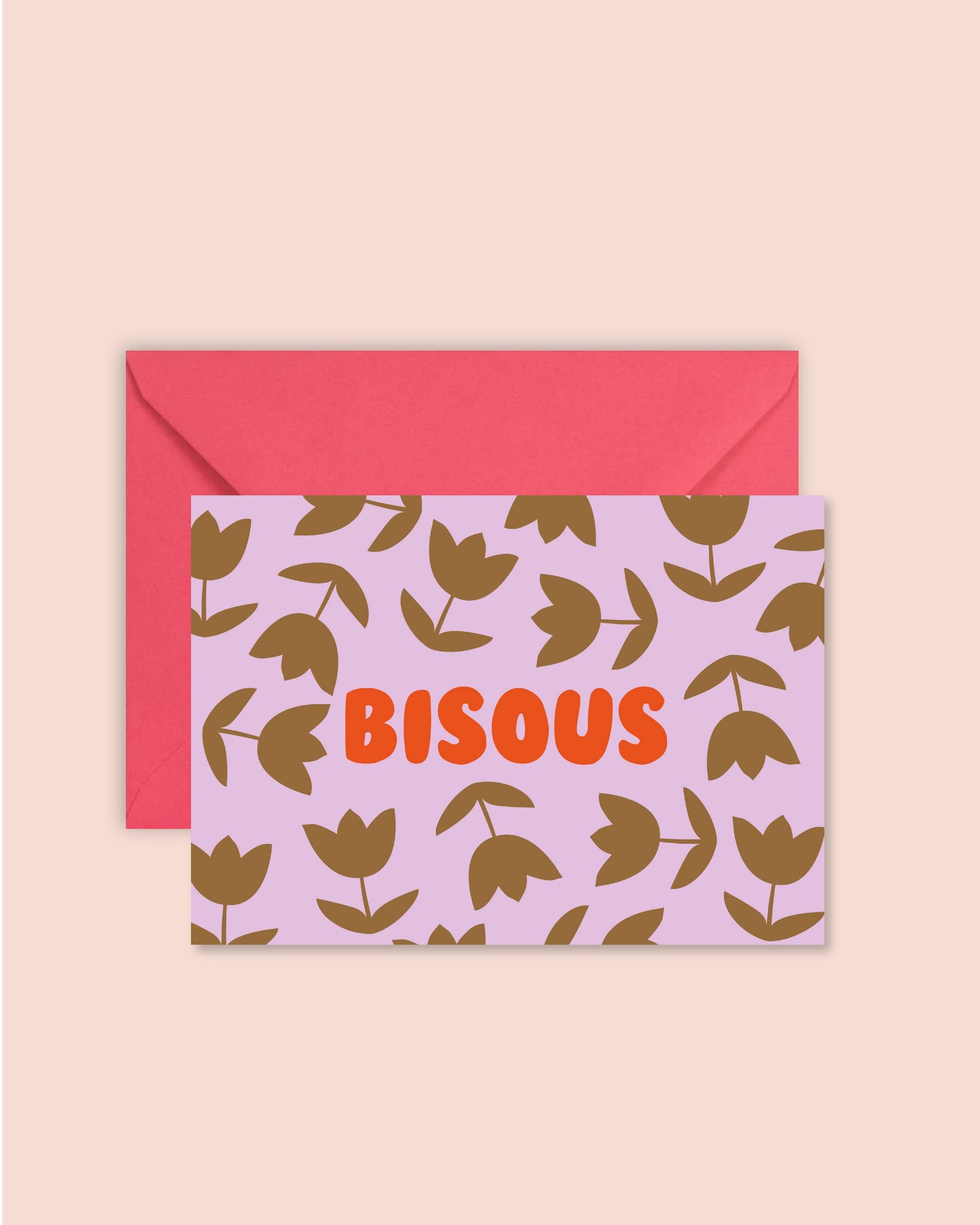 Carte "Love" - Bisous (avec enveloppe)