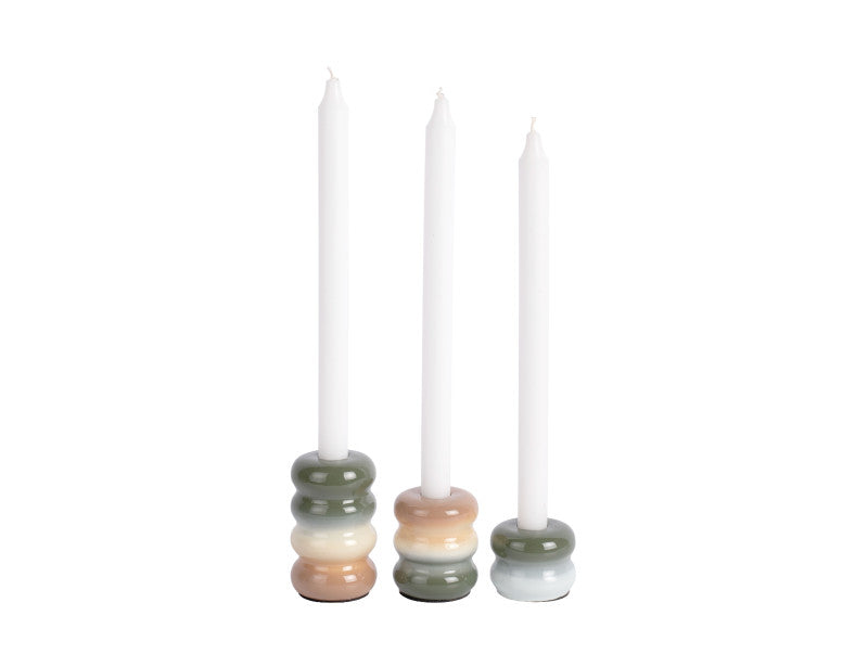 SET DE 3 BOUGEOIRS - VERT