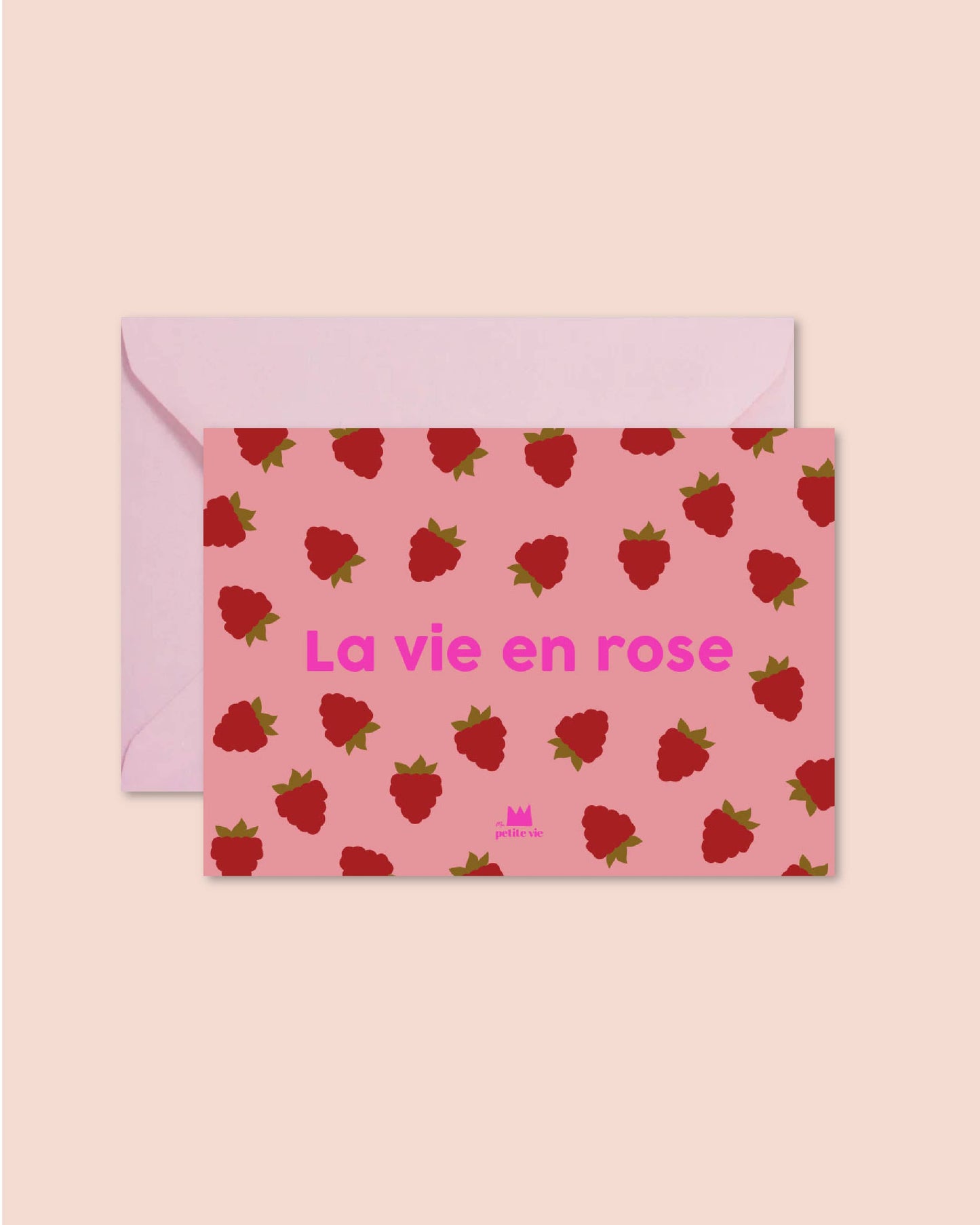 Carte "Love" : La vie en rose (avec enveloppe)