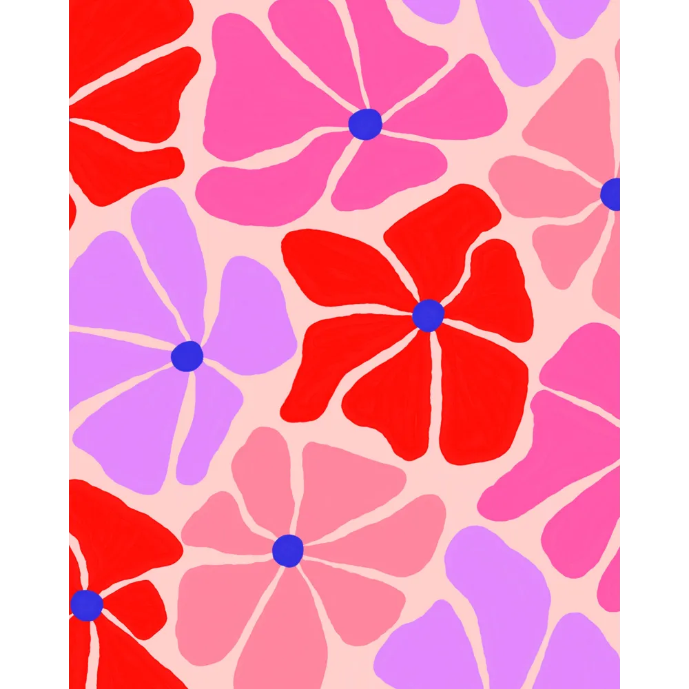 EVENTAIL BOIS/TOILE - FLEURS SLOWERS