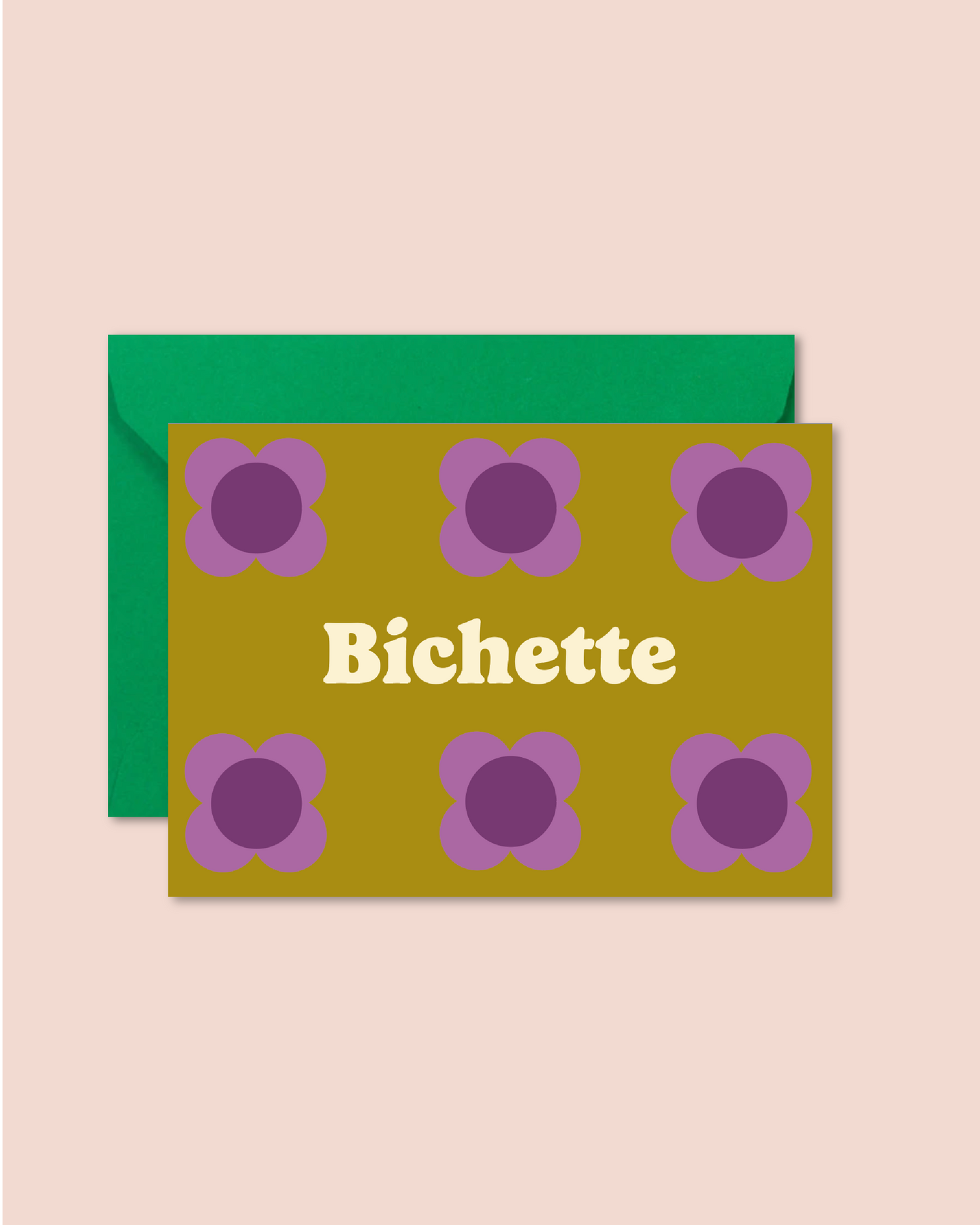 Carte "amitié" - Bichette (avec enveloppe)