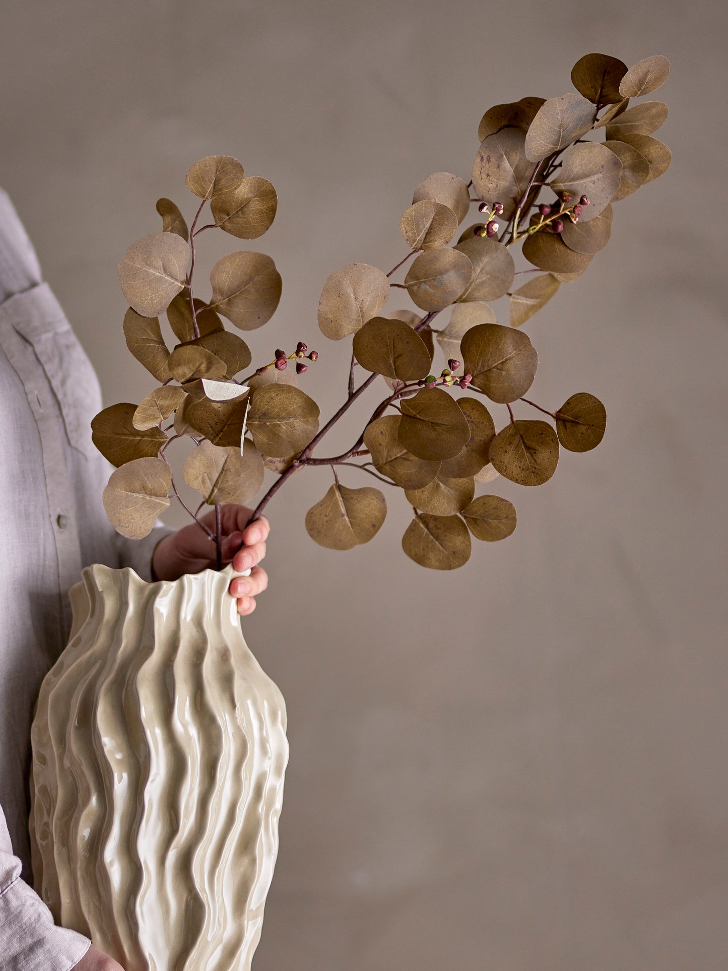 EUCALYPTUS TIGE MARRON - D30xH85cm