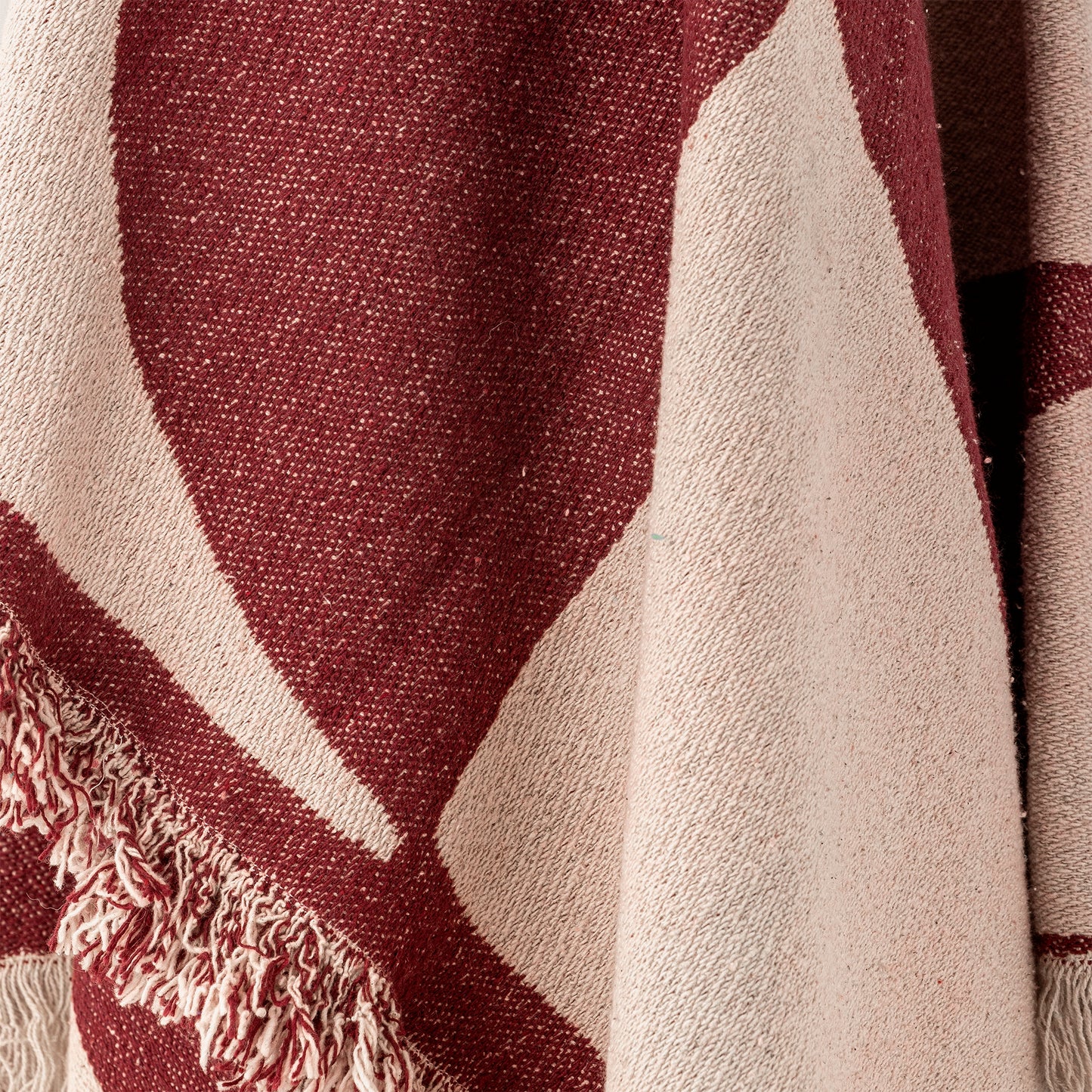 PLAID OLICA COTON RECYCLE - ROUGE