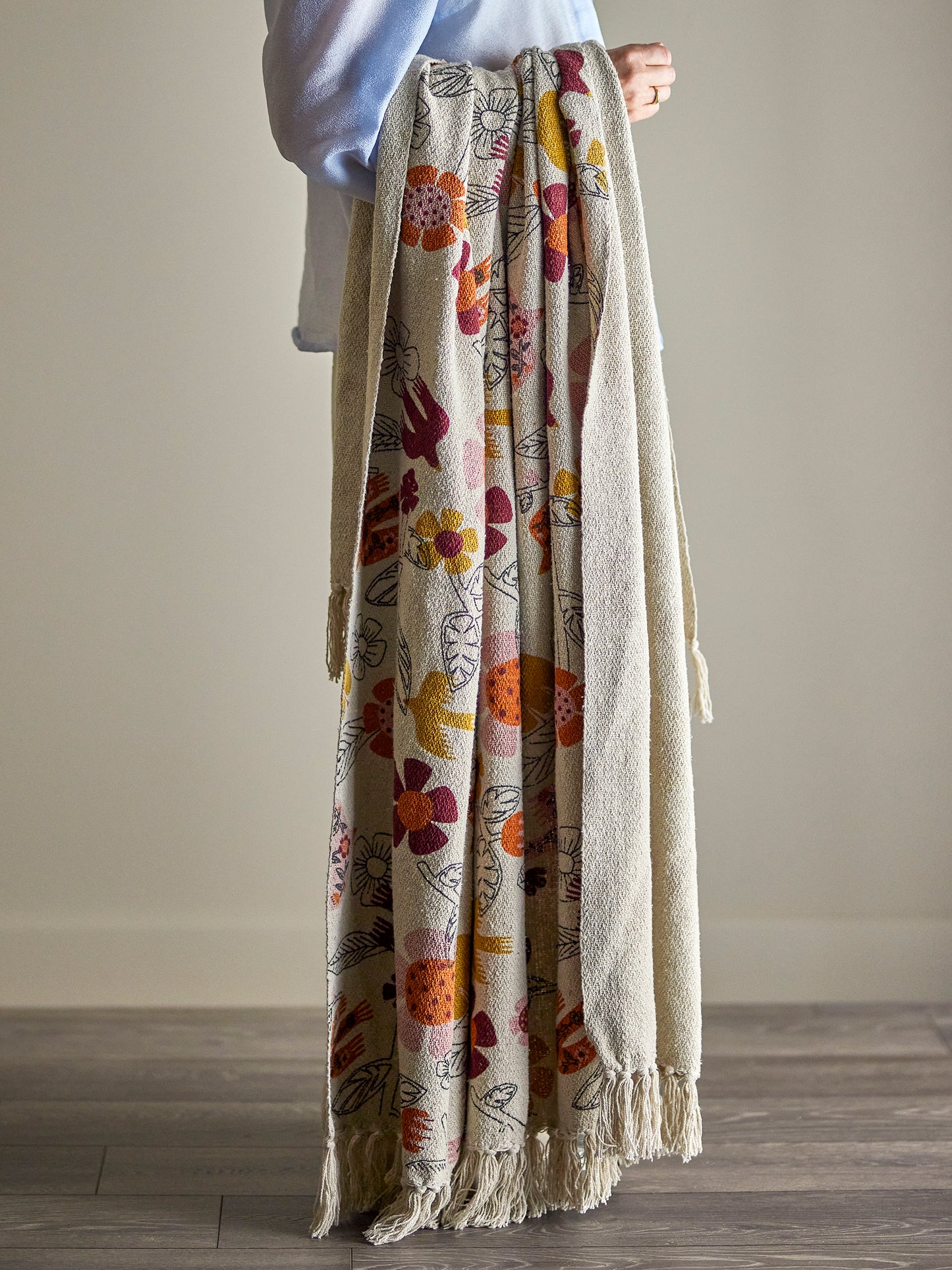 PLAID VIVIELLE COTON RECYCLE - MULTICOLORE