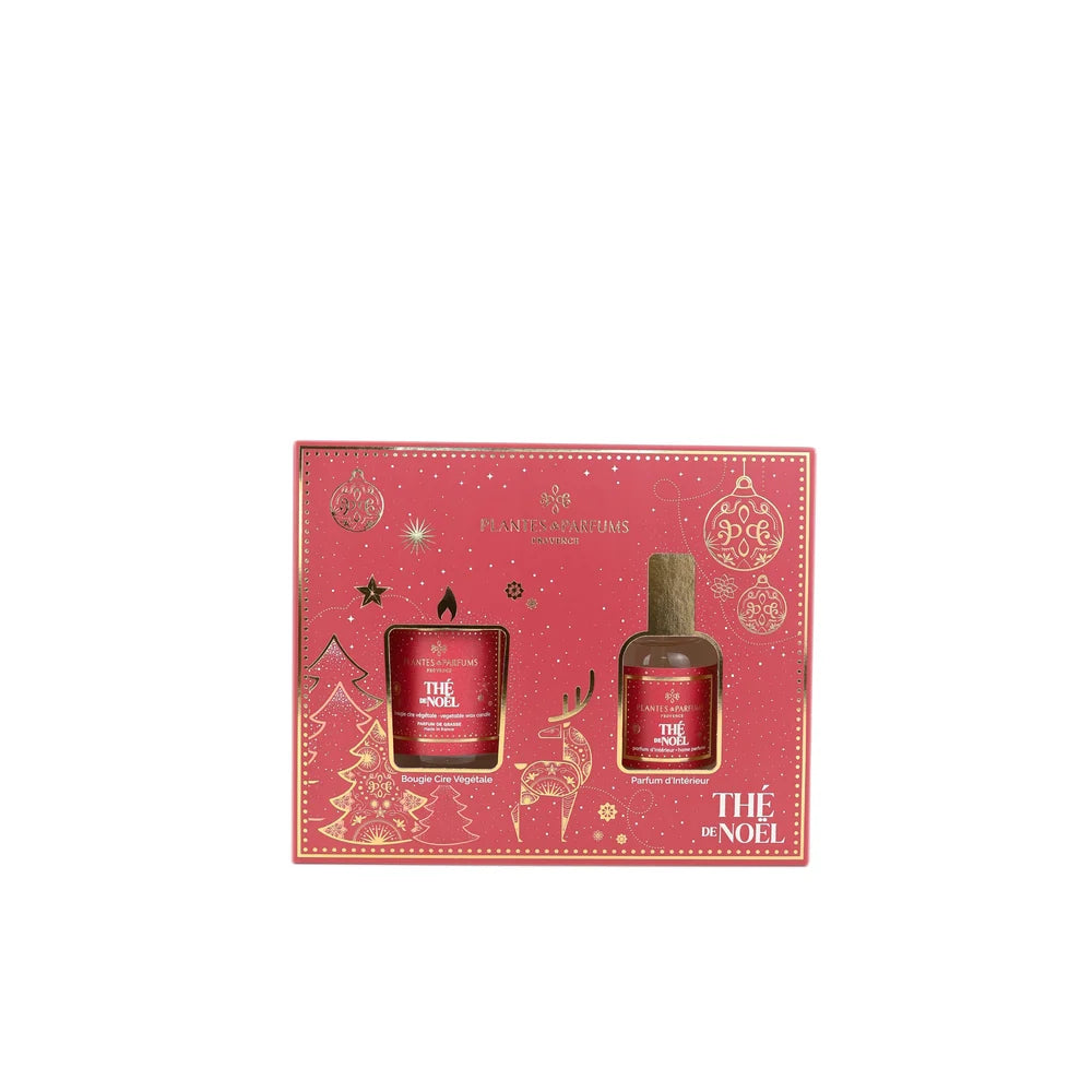COFFRET BOUGIE + PARFUM D'INTERIEUR - THE DE NOËL