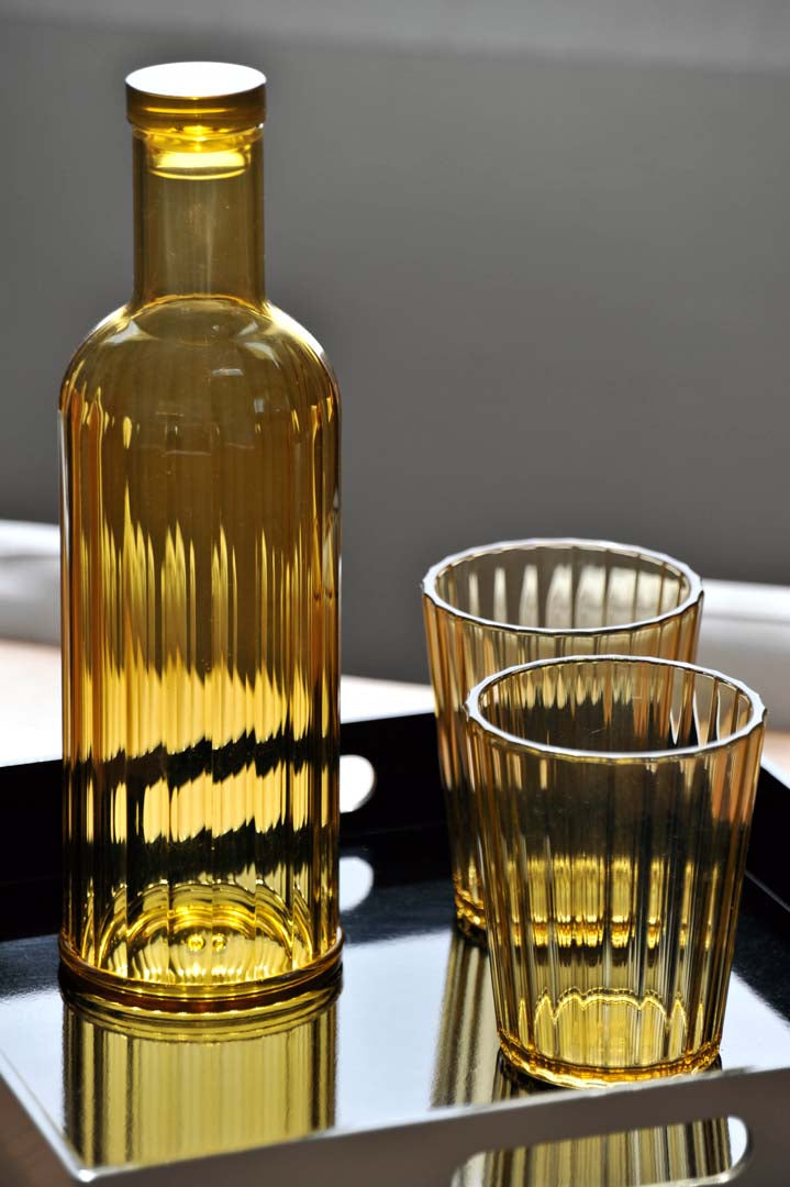 BOUTEILLE 1L ACRYLIQUE - AMBRE