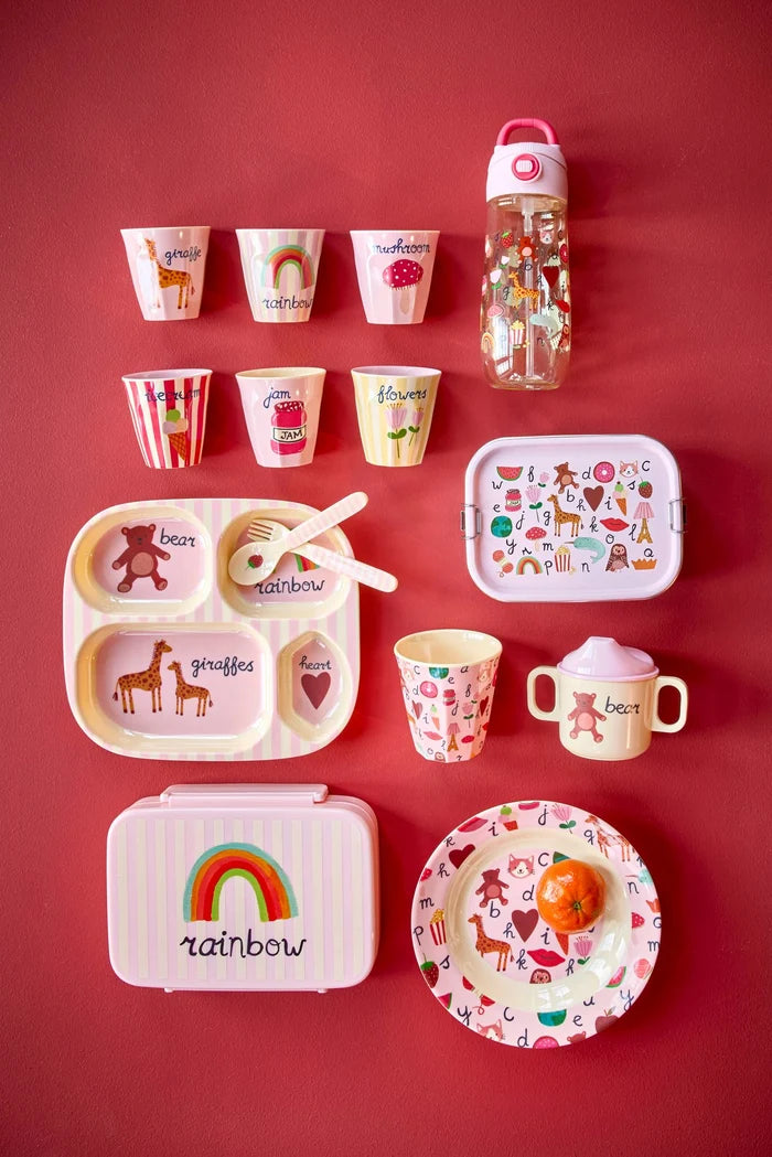 ASSIETTE 4 COMPARTIMENTS - ABC ROSE