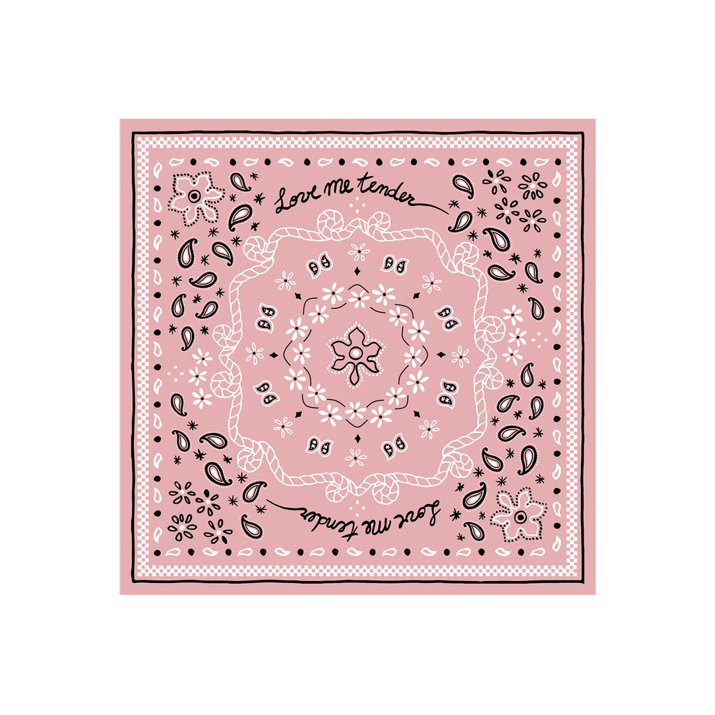 SERVIETTES PAPIER BANDANA - ROSE BONBON