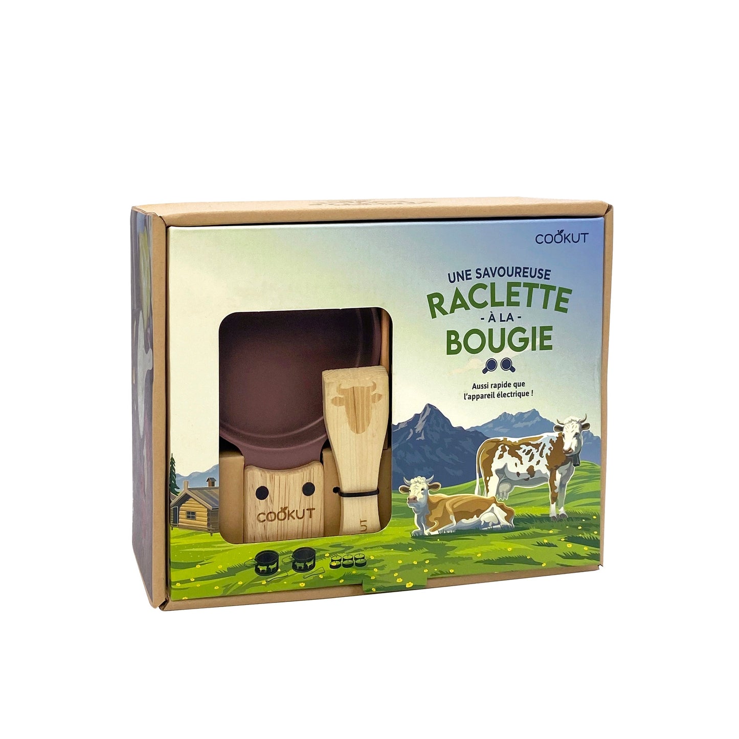 RACLETTE A LA BOUGIE POUR 2 - VERT SAPIN