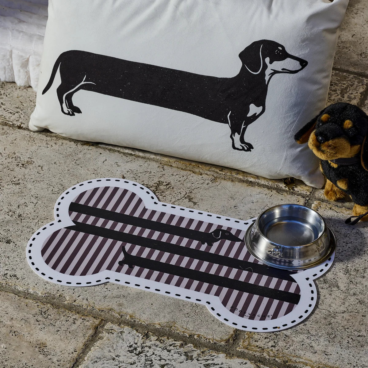 TAPIS POUR GAMELLES STRIPES - LONG TECKEL