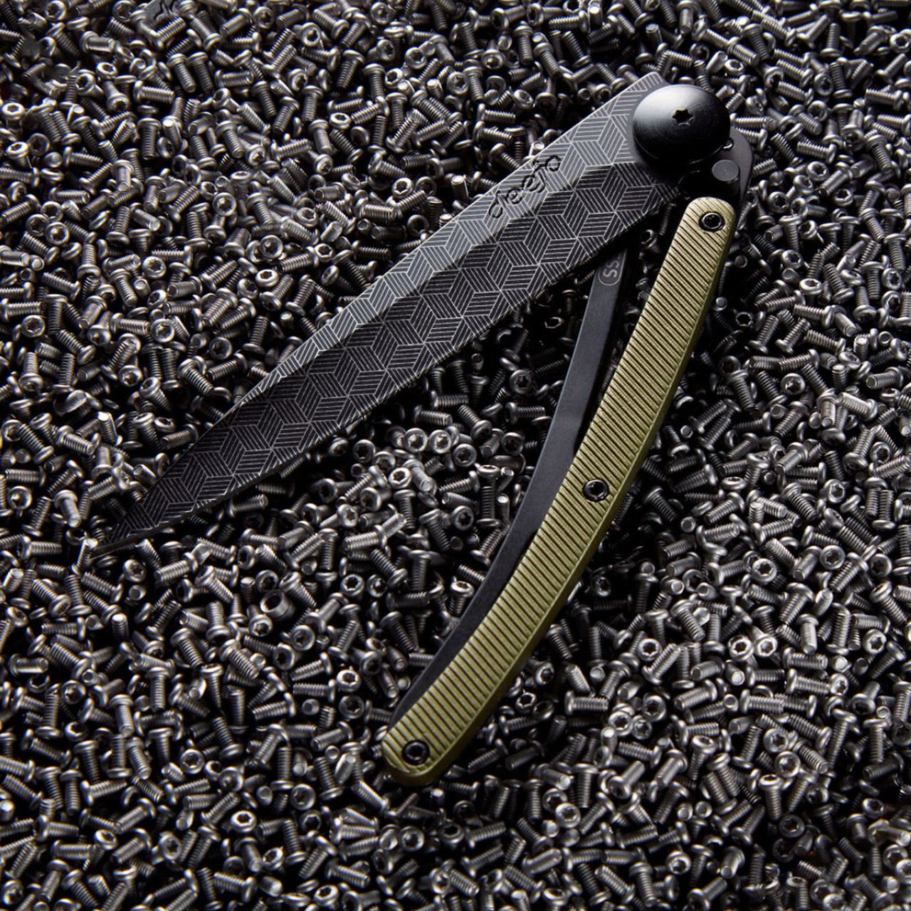 COUTEAU DE POCHE 37GR DEEJO ALU KAKI - PERSPECTIVE