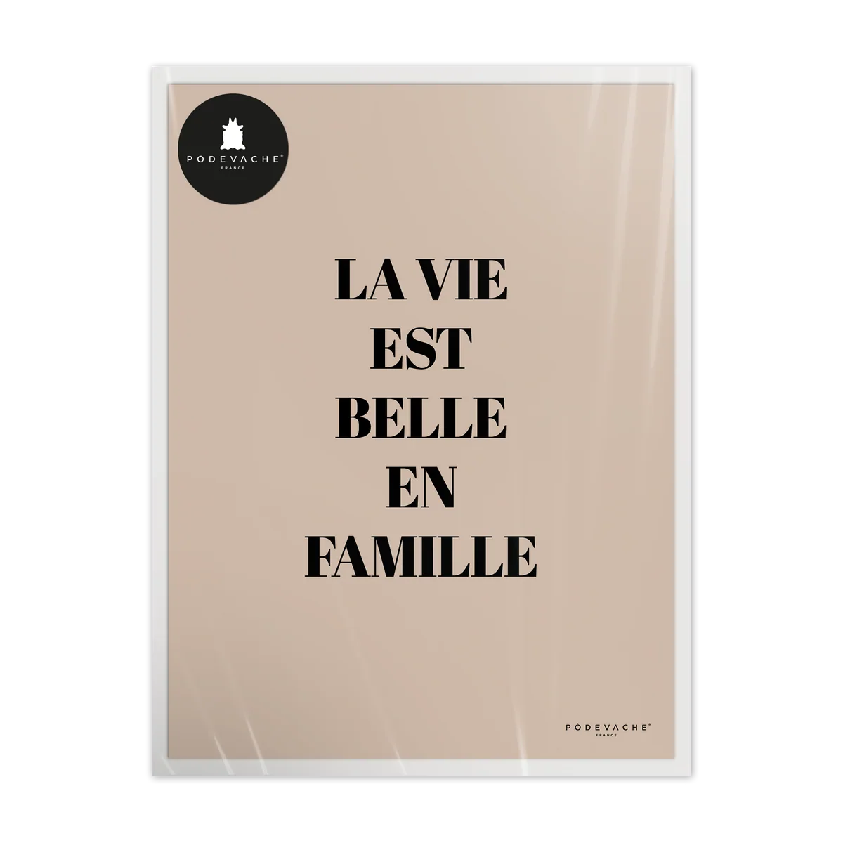 AFFICHE 40x50CM - LA VIE EST BELLE EN FAMILLE