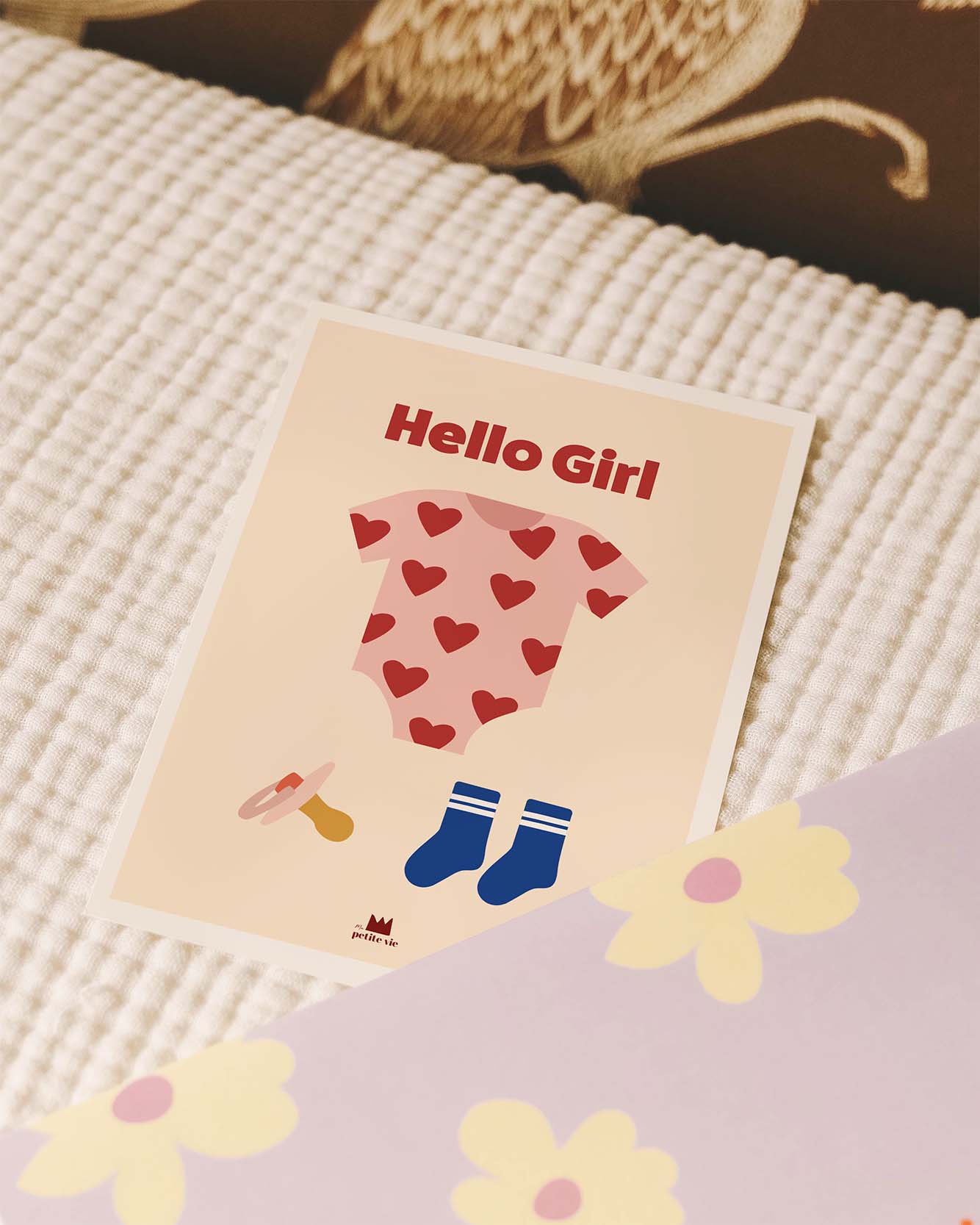 Carte "Famille" : Hello Girl (avec enveloppe)