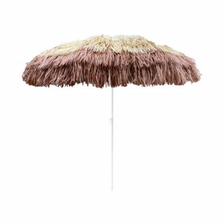 Parasol Pôdevache inclinable à franges - Raphia 200cm