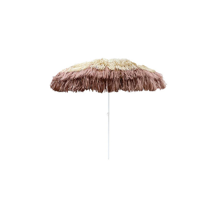 Parasol Pôdevache inclinable à franges - Raphia 200cm