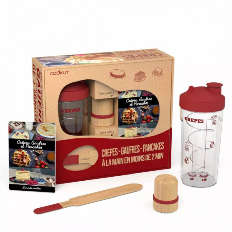 Coffret shaker à crêpes, pancakes et gaufres