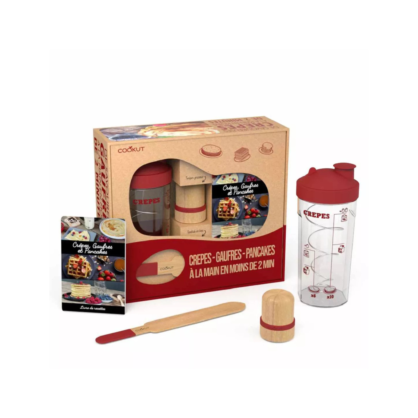 Coffret shaker à crêpes, pancakes et gaufres