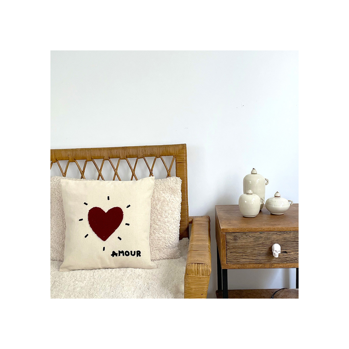 Coussin Coeur Rouge - Opjet