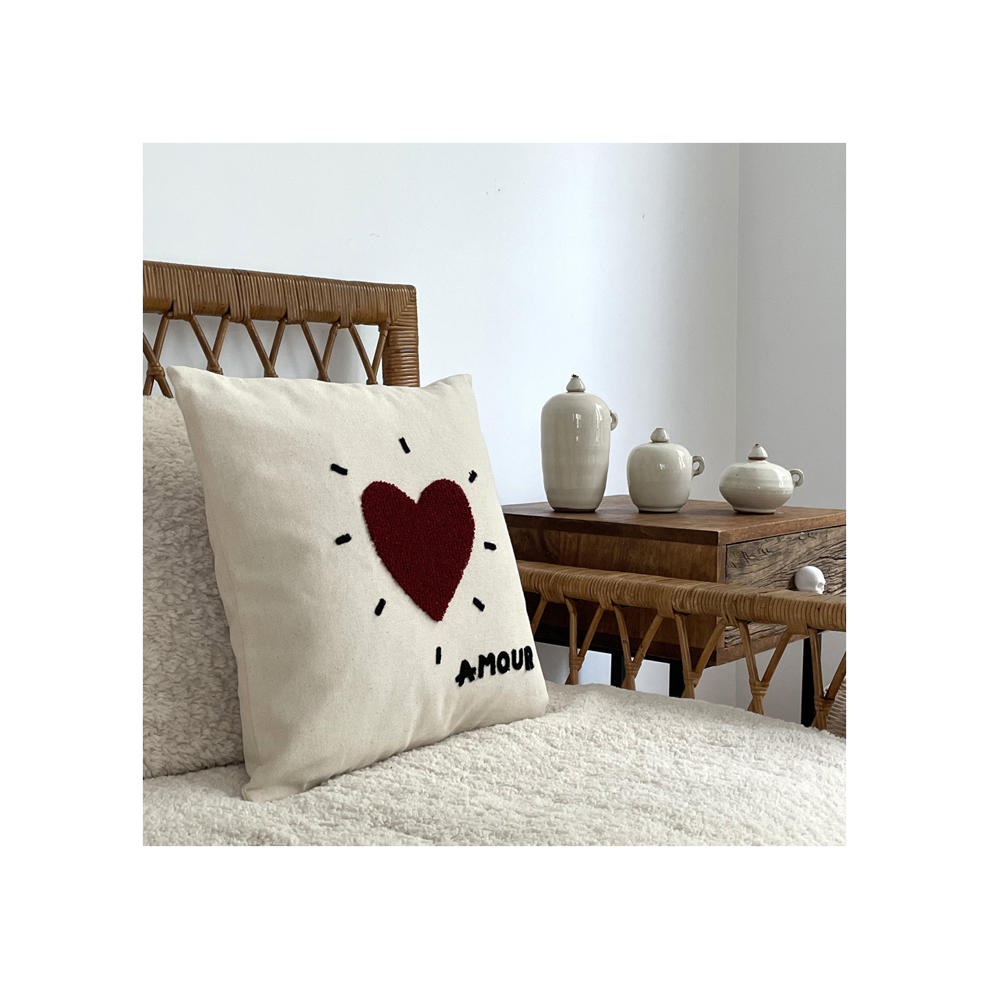 Coussin Coeur Rouge - Opjet