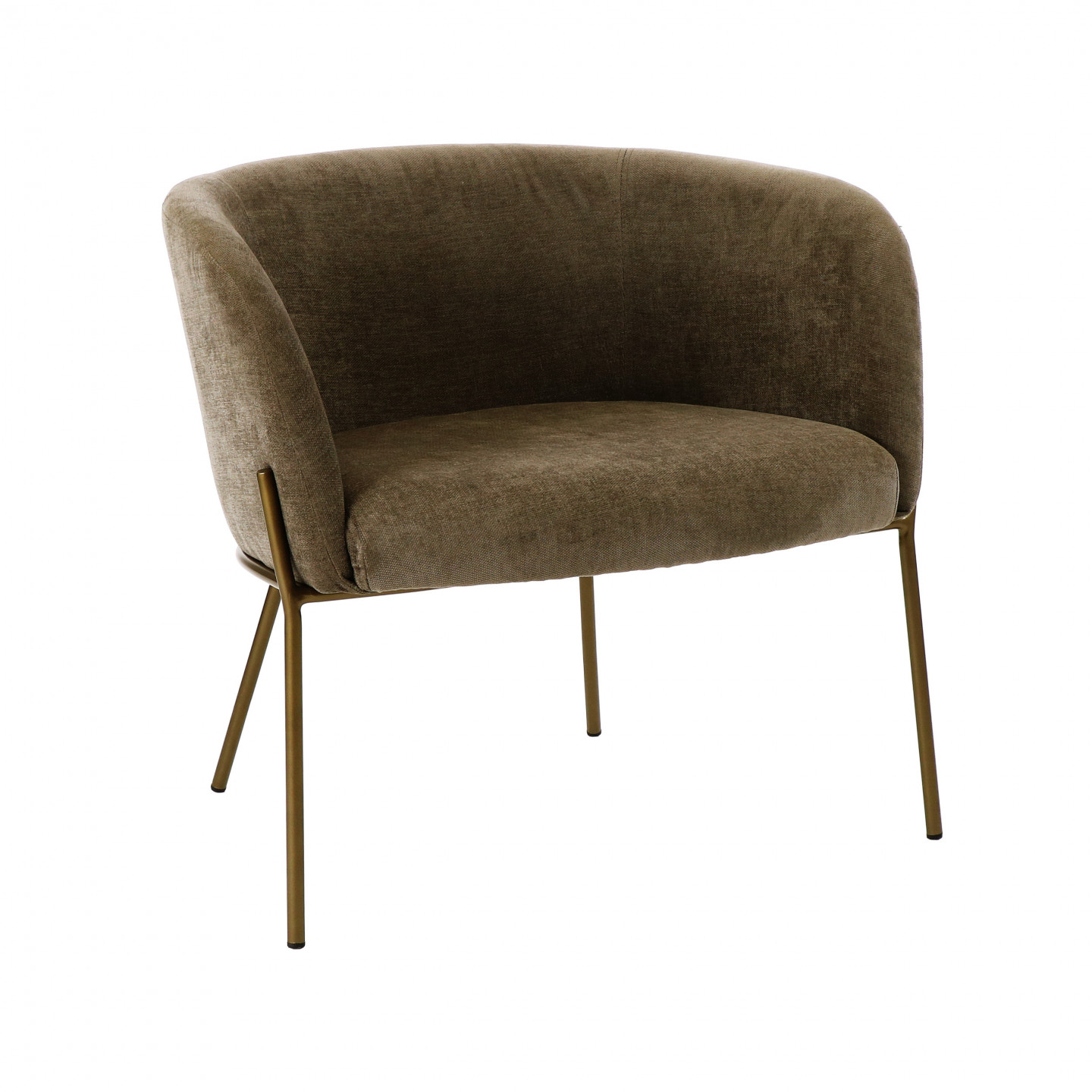 Fauteuil Polka - Velours bronze