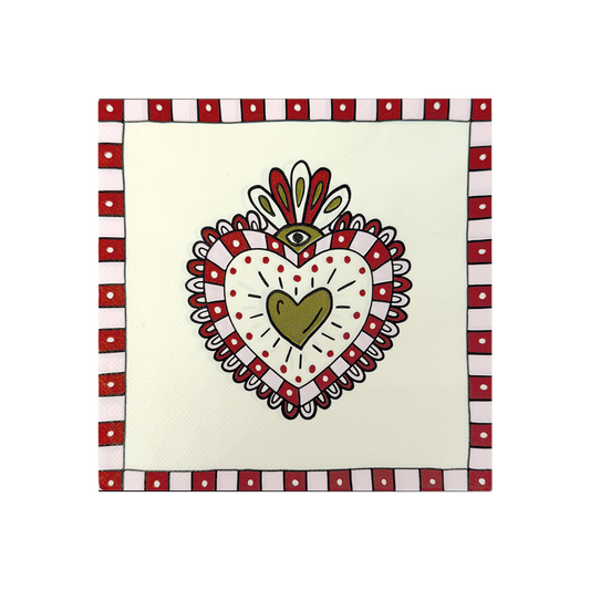 SERVIETTE PAPIER - EX-VOTO ROSE