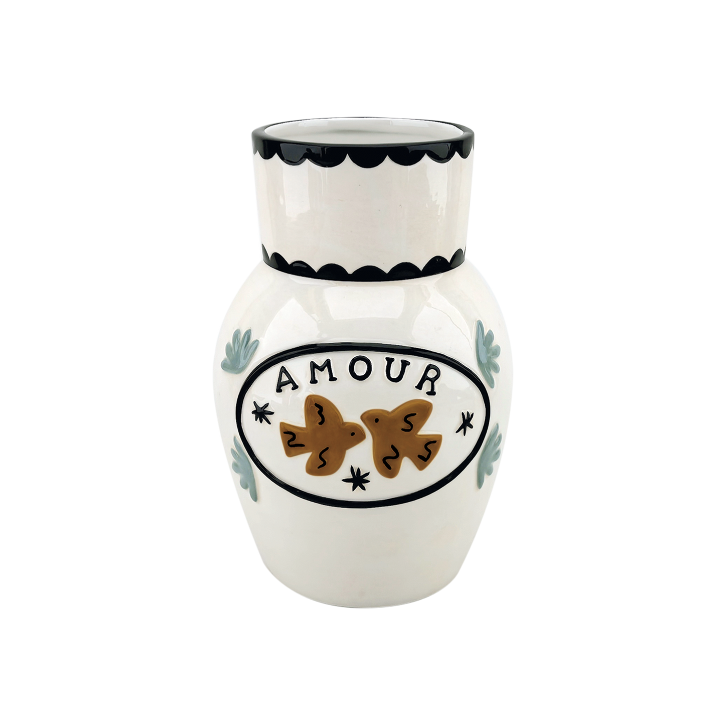 VASE AMOUR OISEAUX - BLEU
