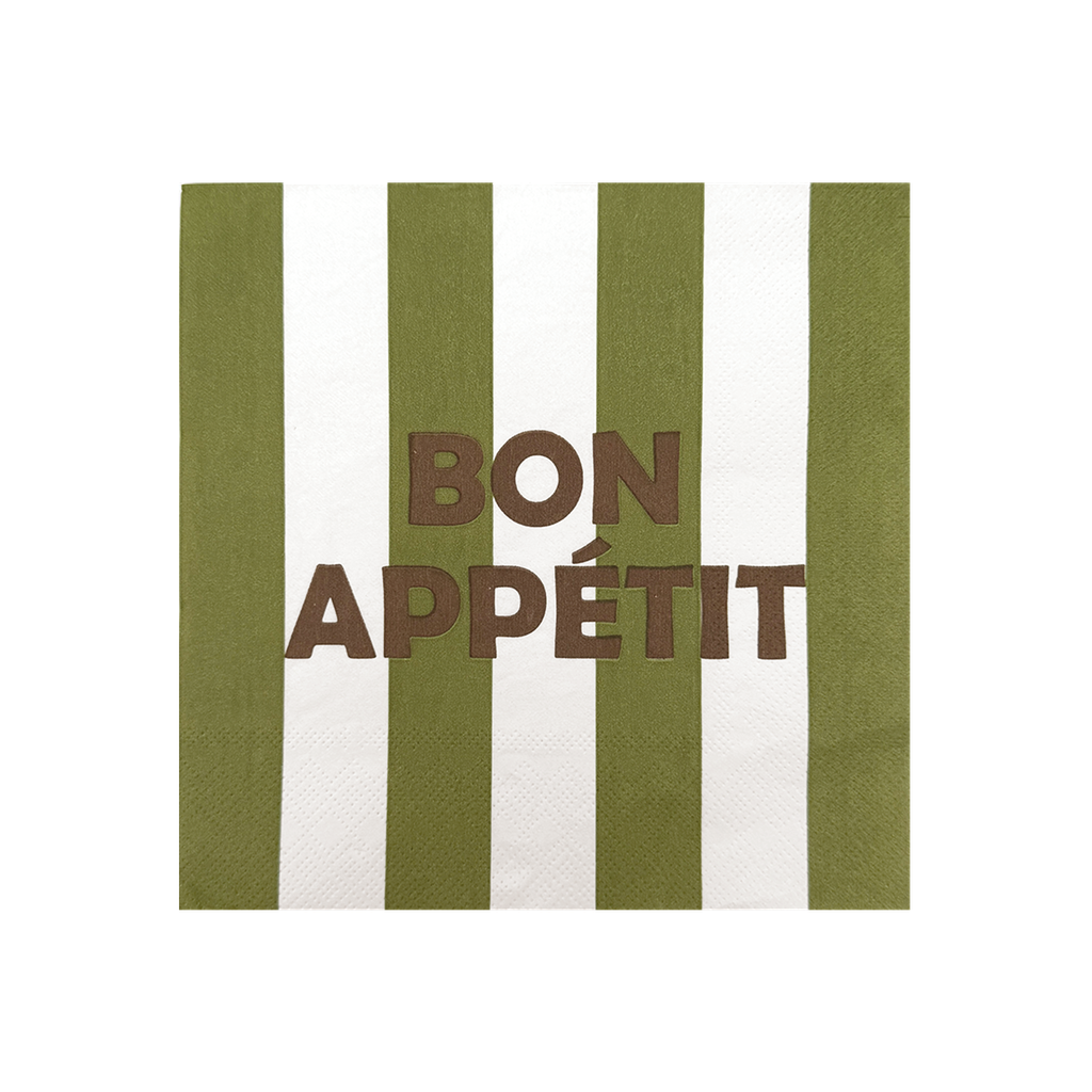 SERVIETTE PAPIER - BON APPETIT KAKI