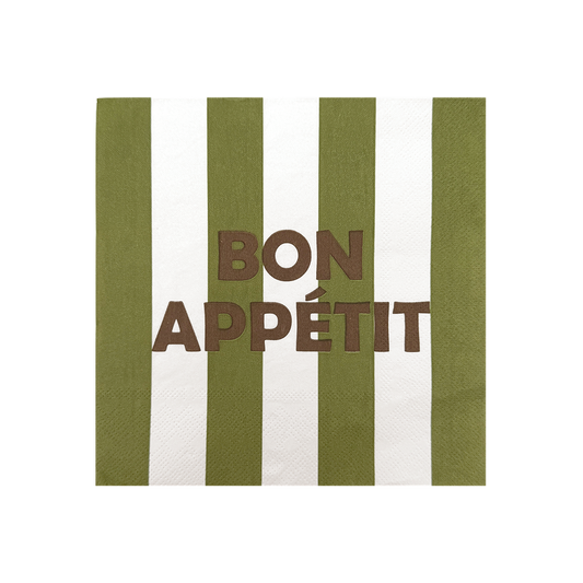 SERVIETTE PAPIER - BON APPETIT KAKI