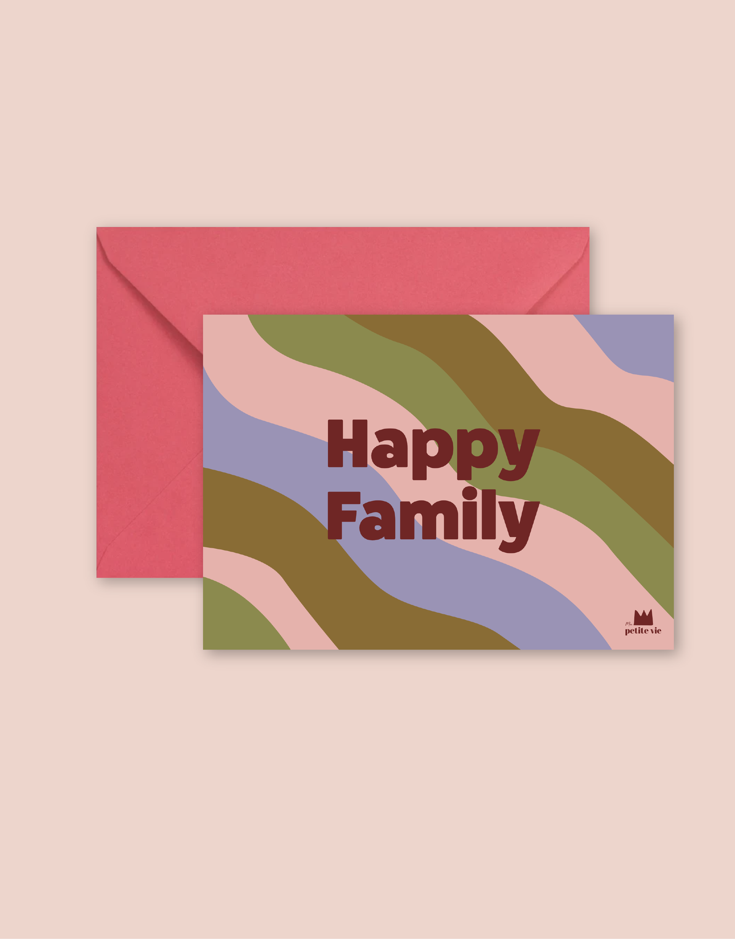 Carte "Famille" : Happy Family (avec enveloppe)