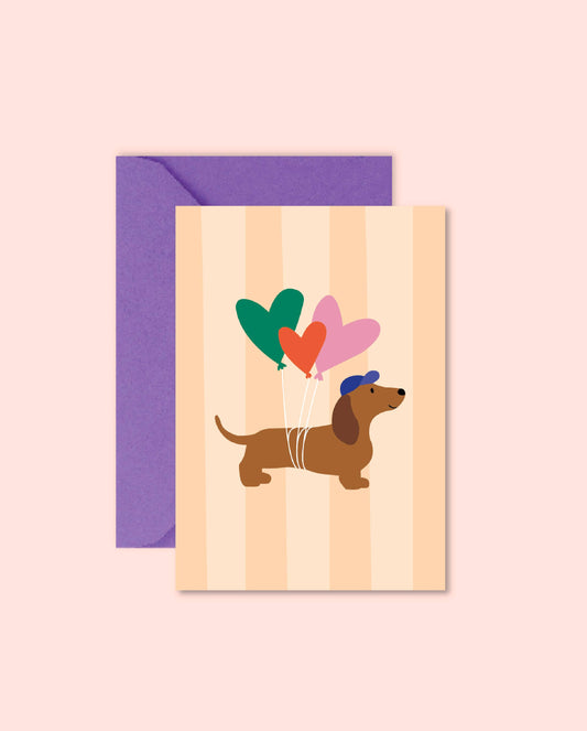 Carte "Anniversaire" - Chien Birthday  (avec enveloppe)