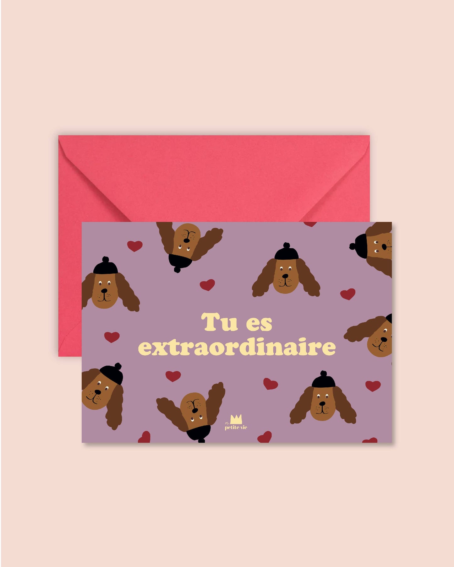 Carte "Love" - Tu es extraordinaire (avec enveloppe)