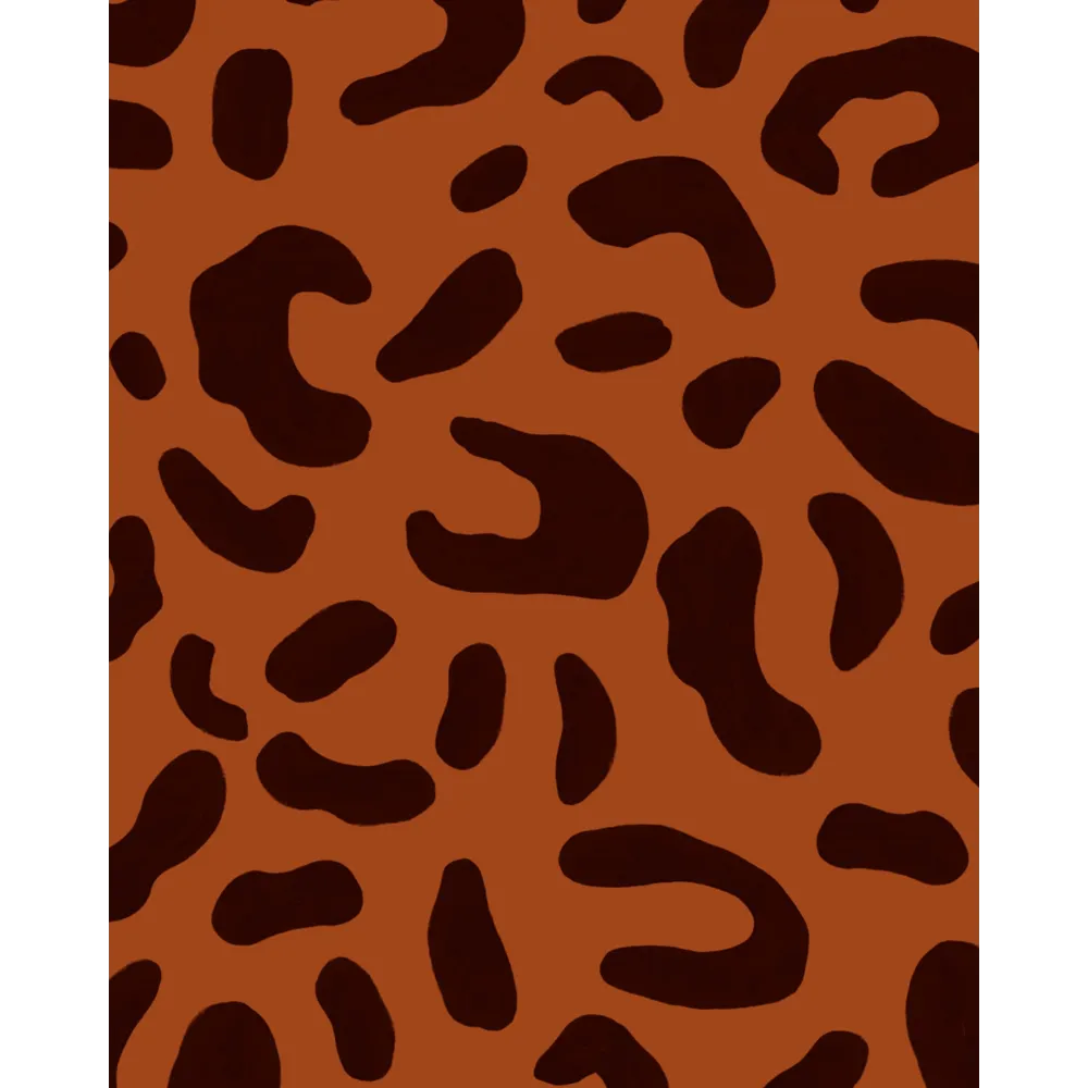 EVENTAIL BOIS/TOILE - DARK LEOPARD