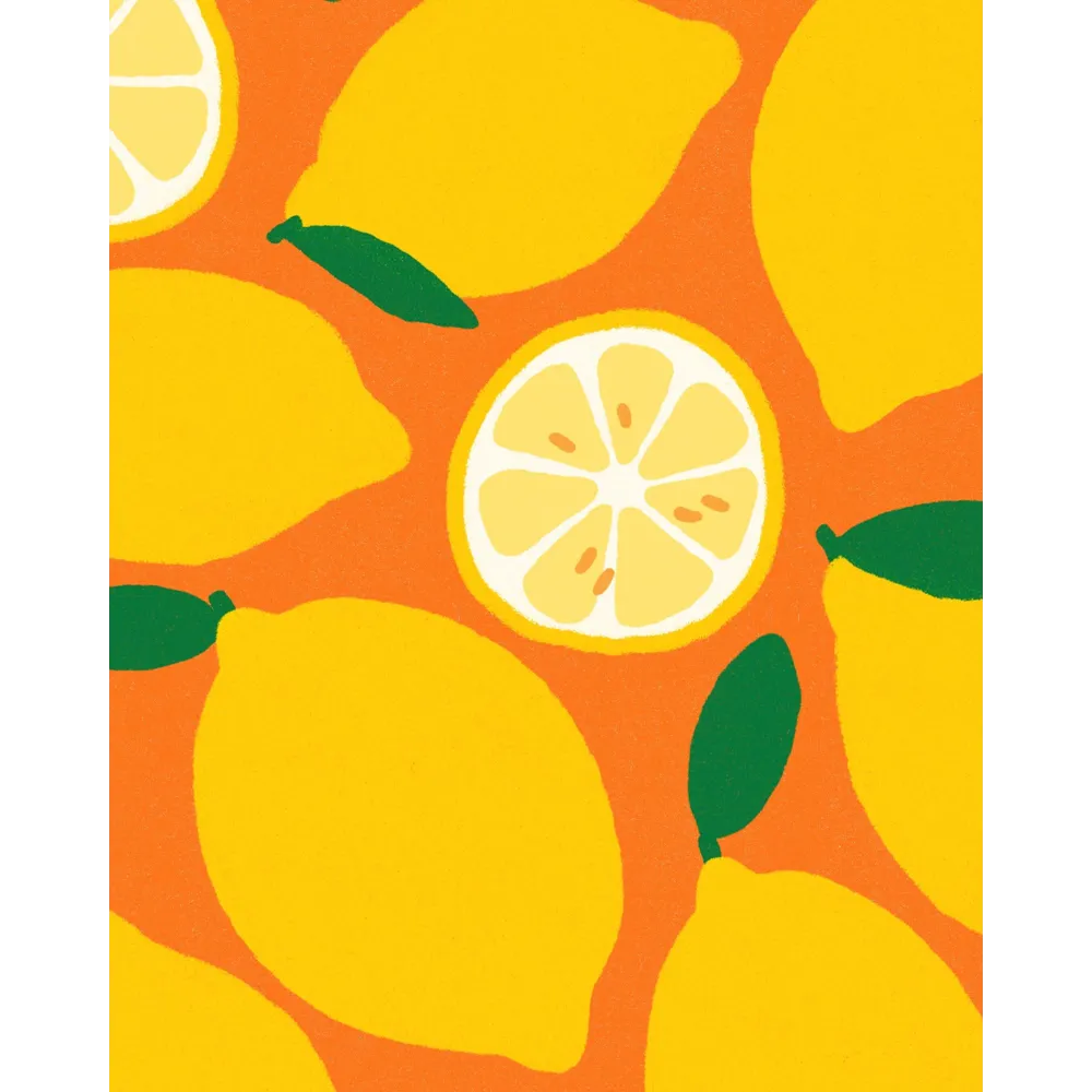 EVENTAIL BOIS/TOILE - CITRONS