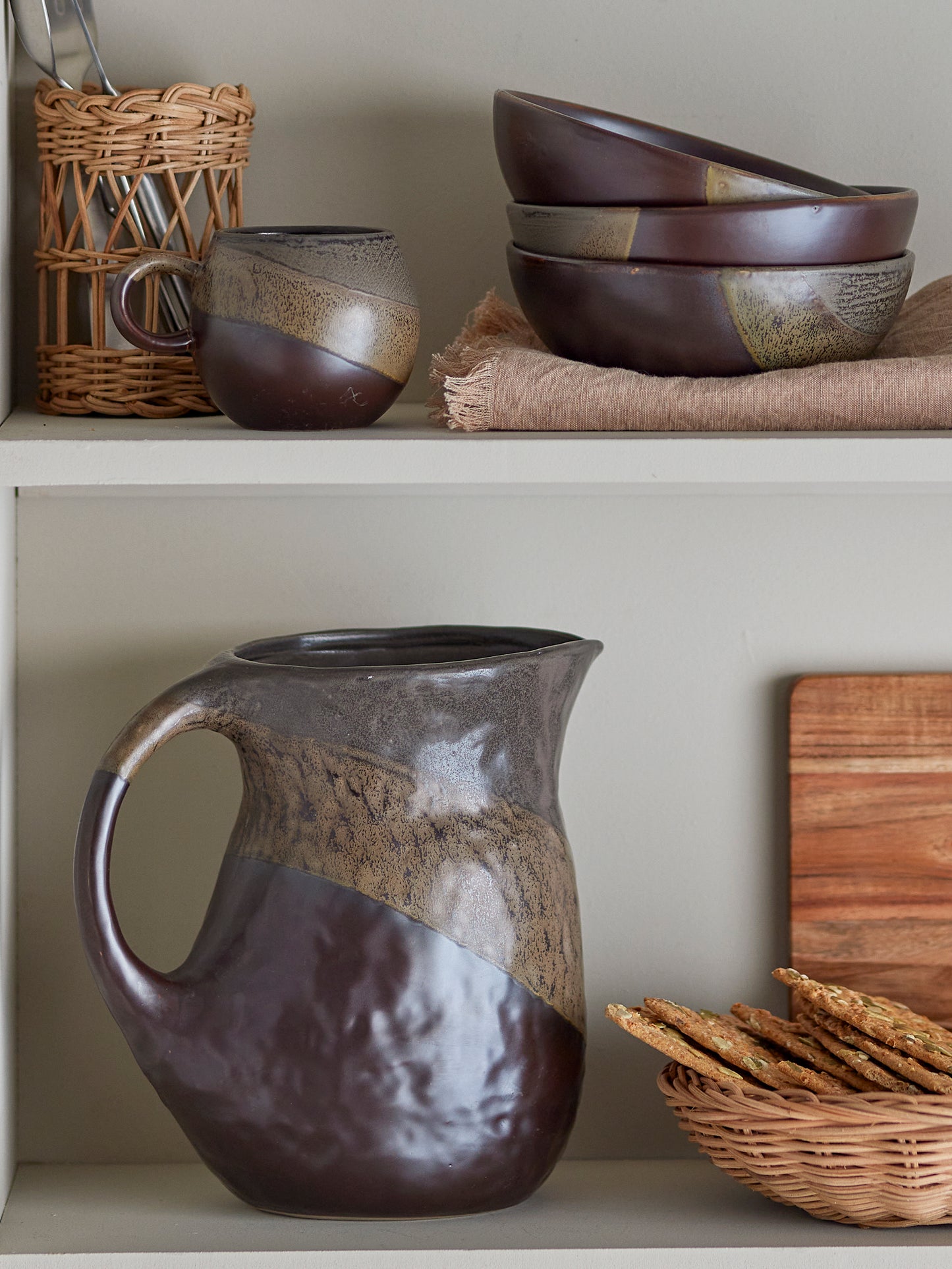 CARAFE PAULA GRES - MARRON