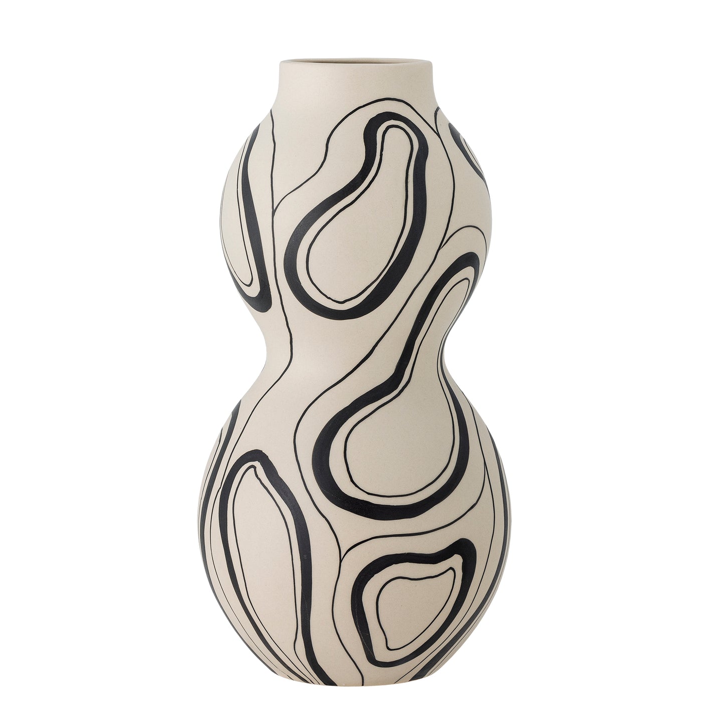 VASE NICOLA GRES - NOIR