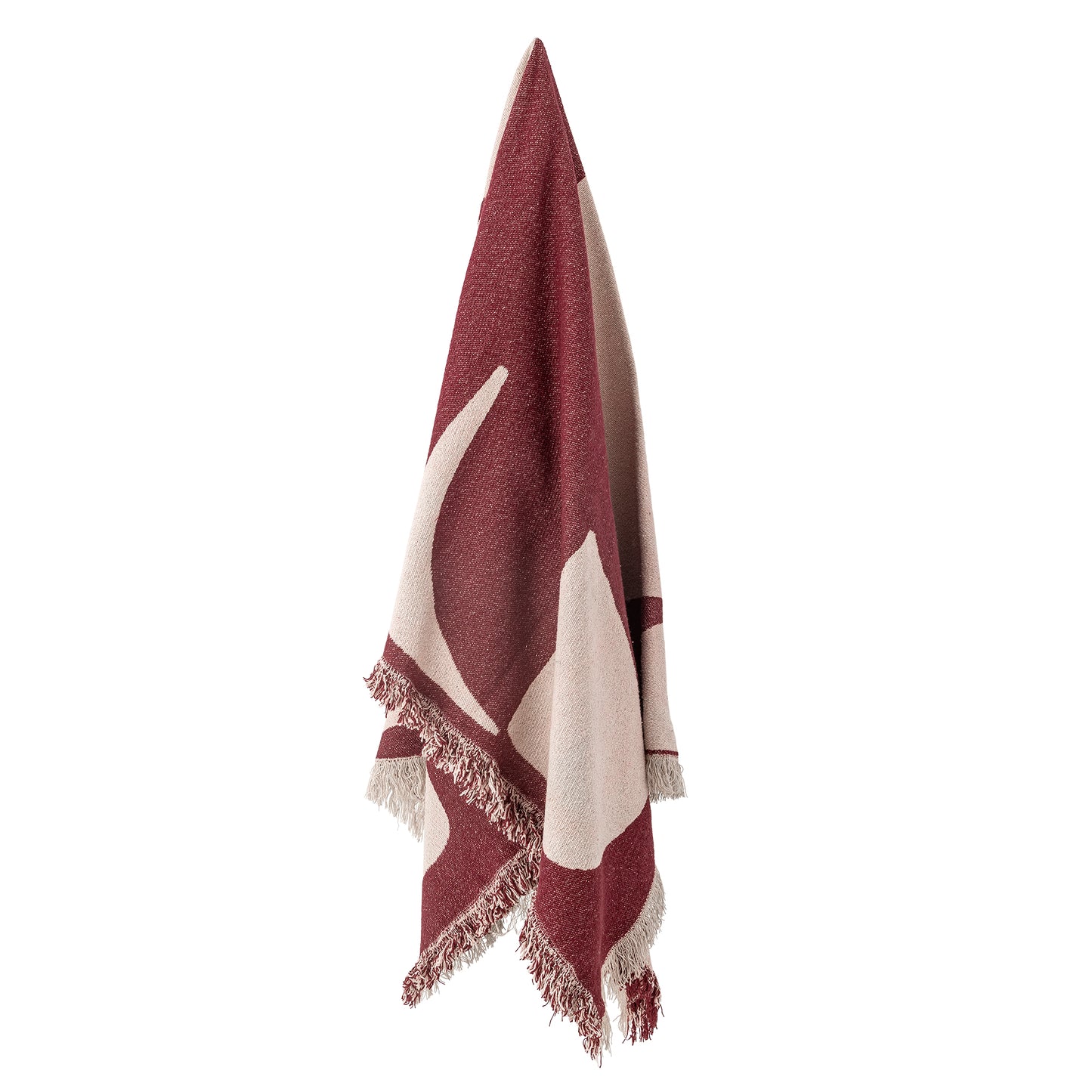 PLAID OLICA COTON RECYCLE - ROUGE