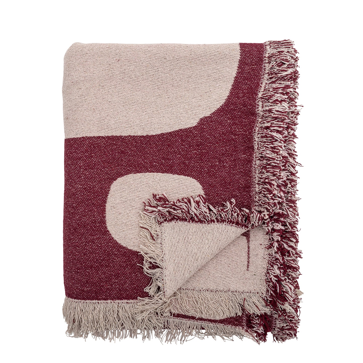 PLAID OLICA COTON RECYCLE - ROUGE