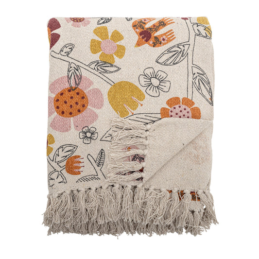 PLAID VIVIELLE COTON RECYCLE - MULTICOLORE