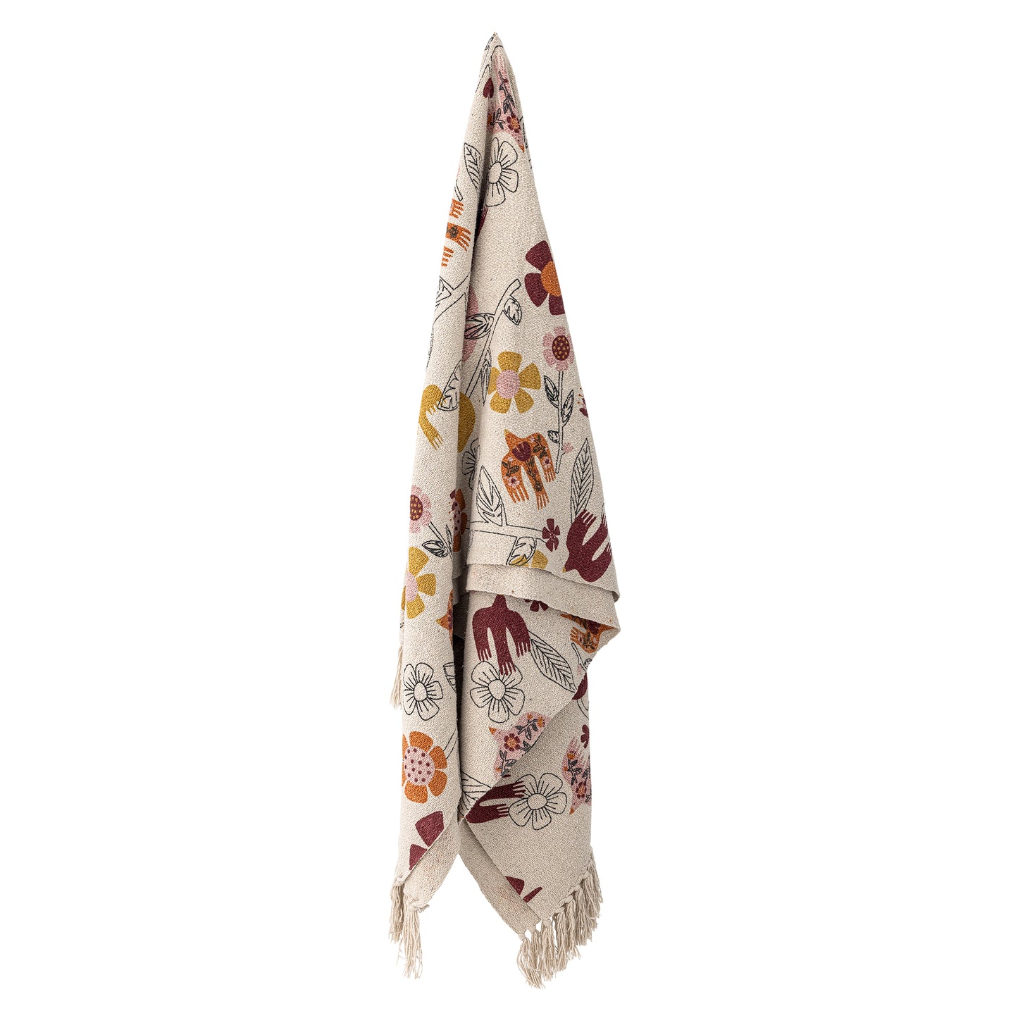 PLAID VIVIELLE COTON RECYCLE - MULTICOLORE
