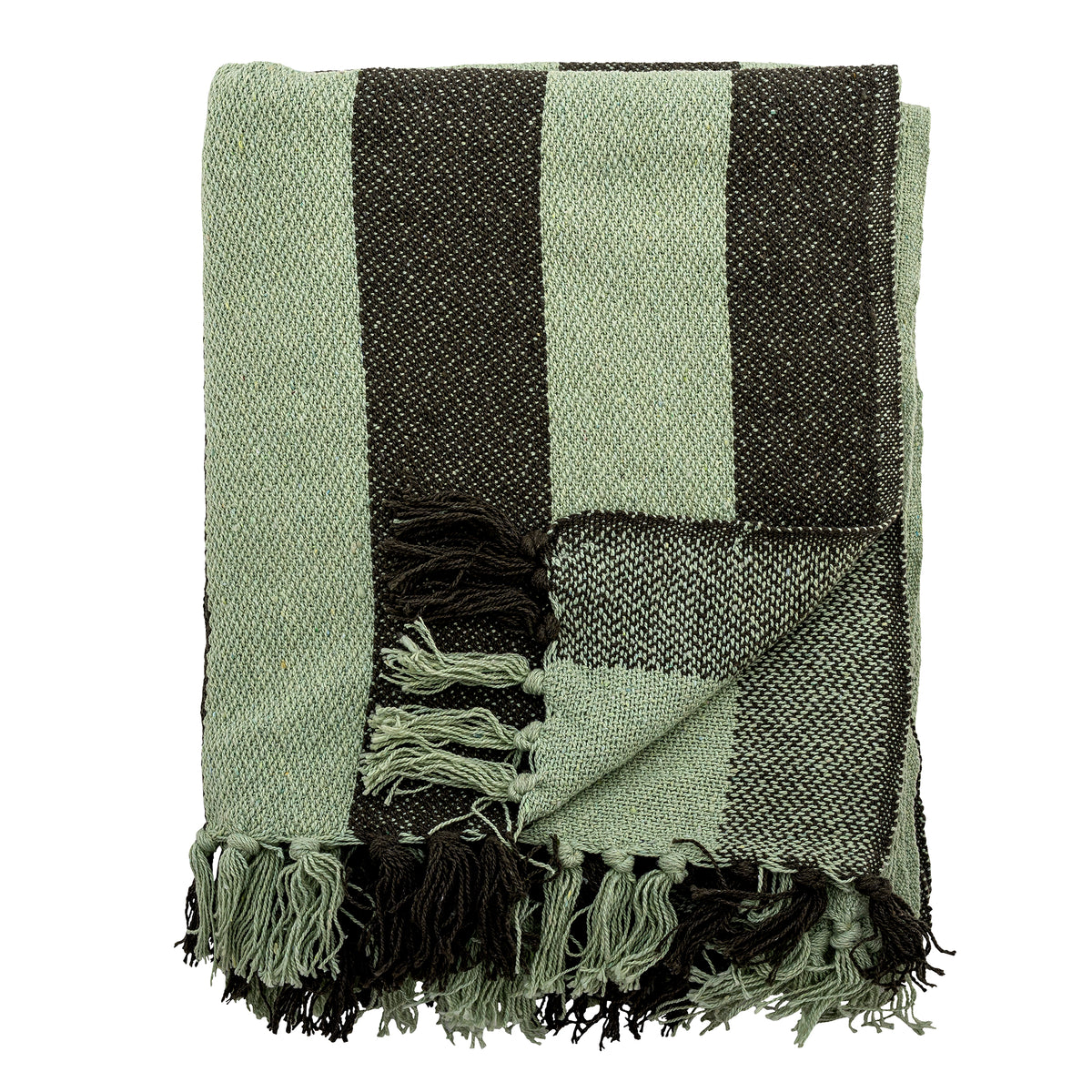PLAID FRELLO FIBRES MELANGÉES - VERT