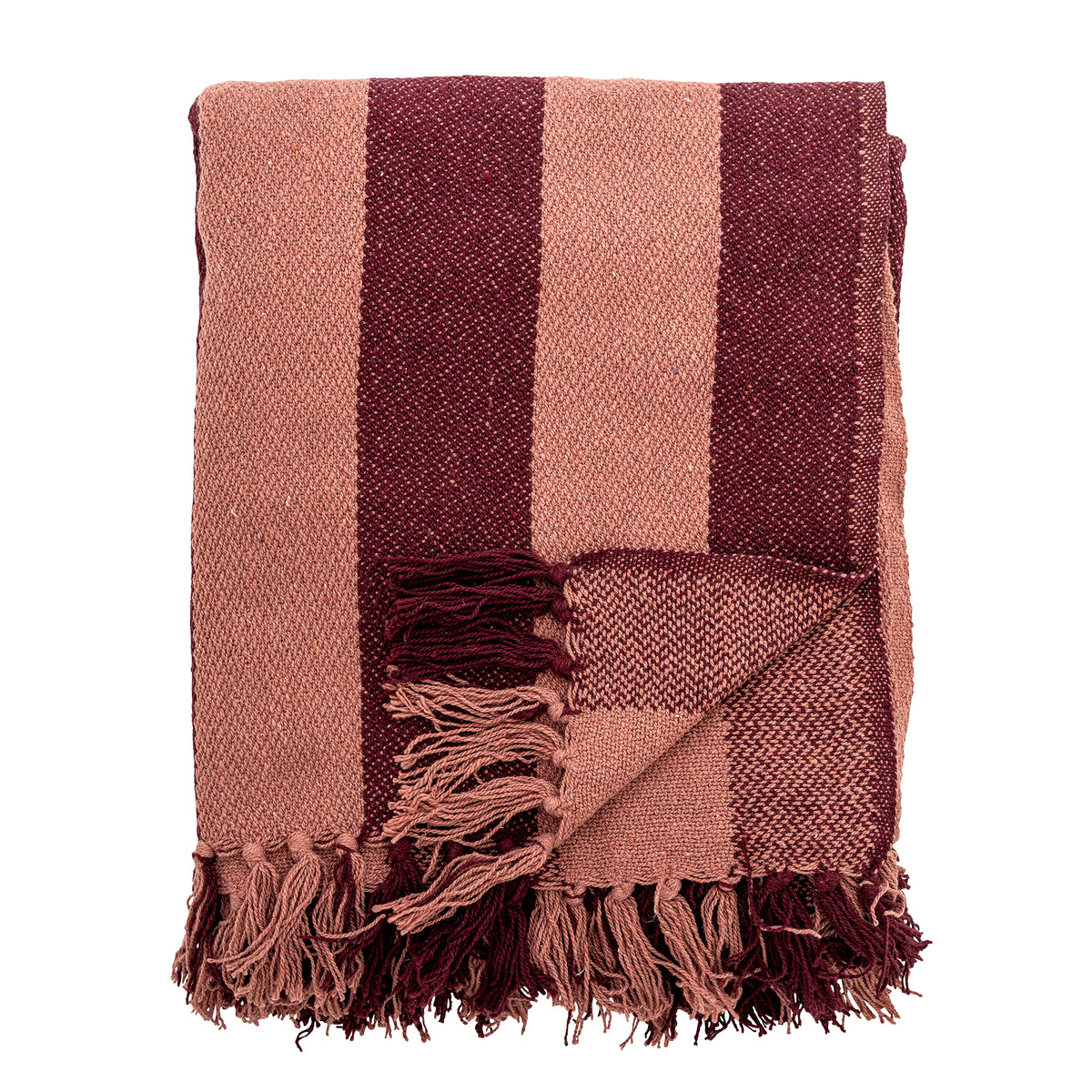 PLAID FRELLO FIBRES MELANGÉES - ROUGE