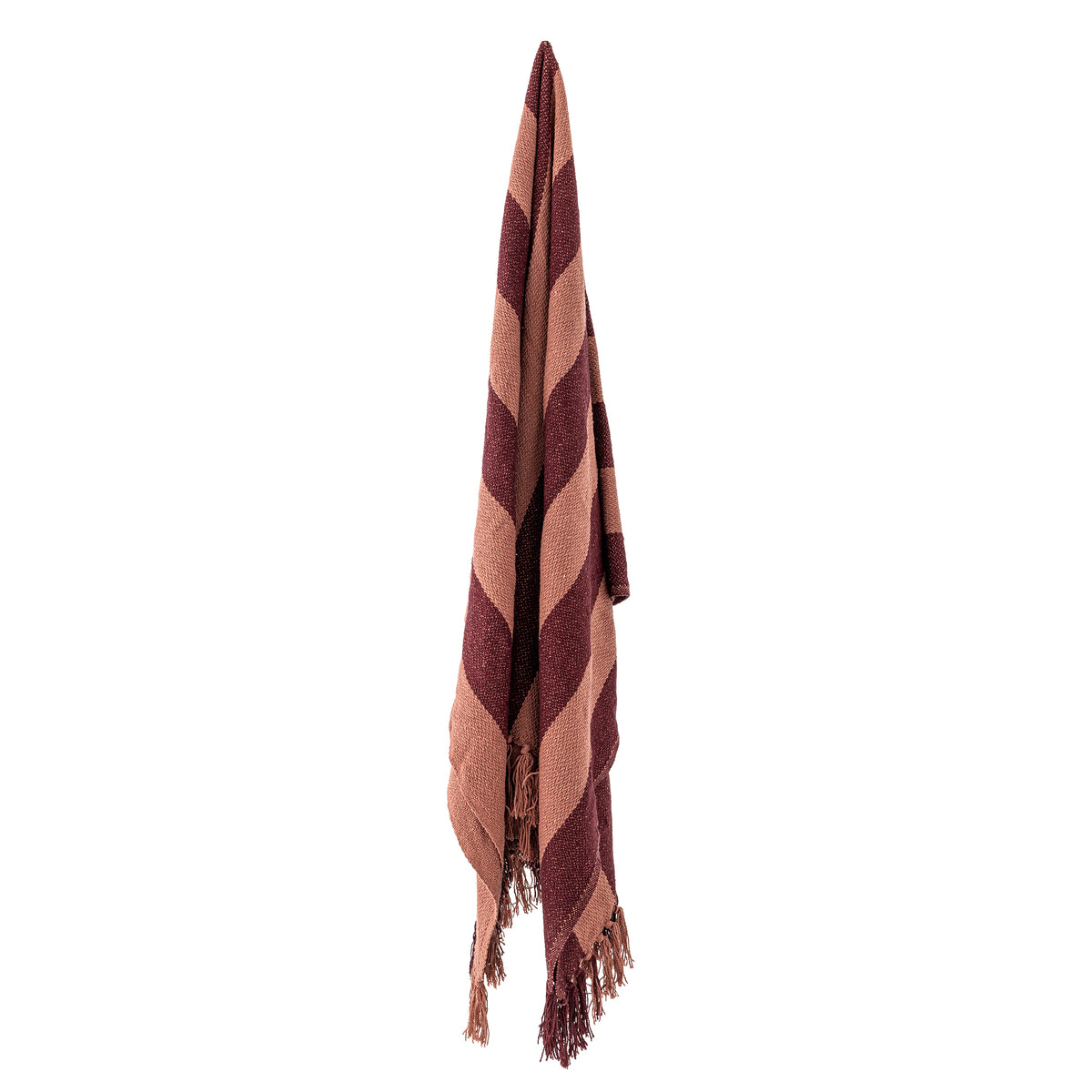 PLAID FRELLO FIBRES MELANGÉES - ROUGE