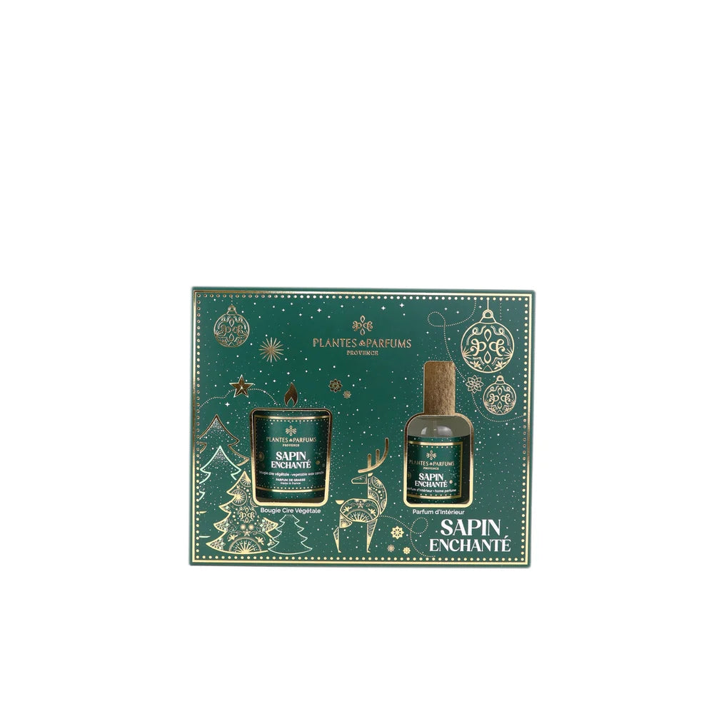 COFFRET BOUGIE + PARFUM D'INTERIEUR - SAPIN ENCHANTE