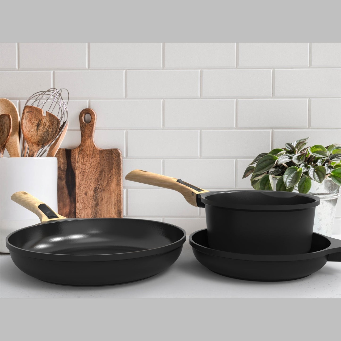 BATTERIE DE CUISINE AMOVIBLE - GRAPHITE