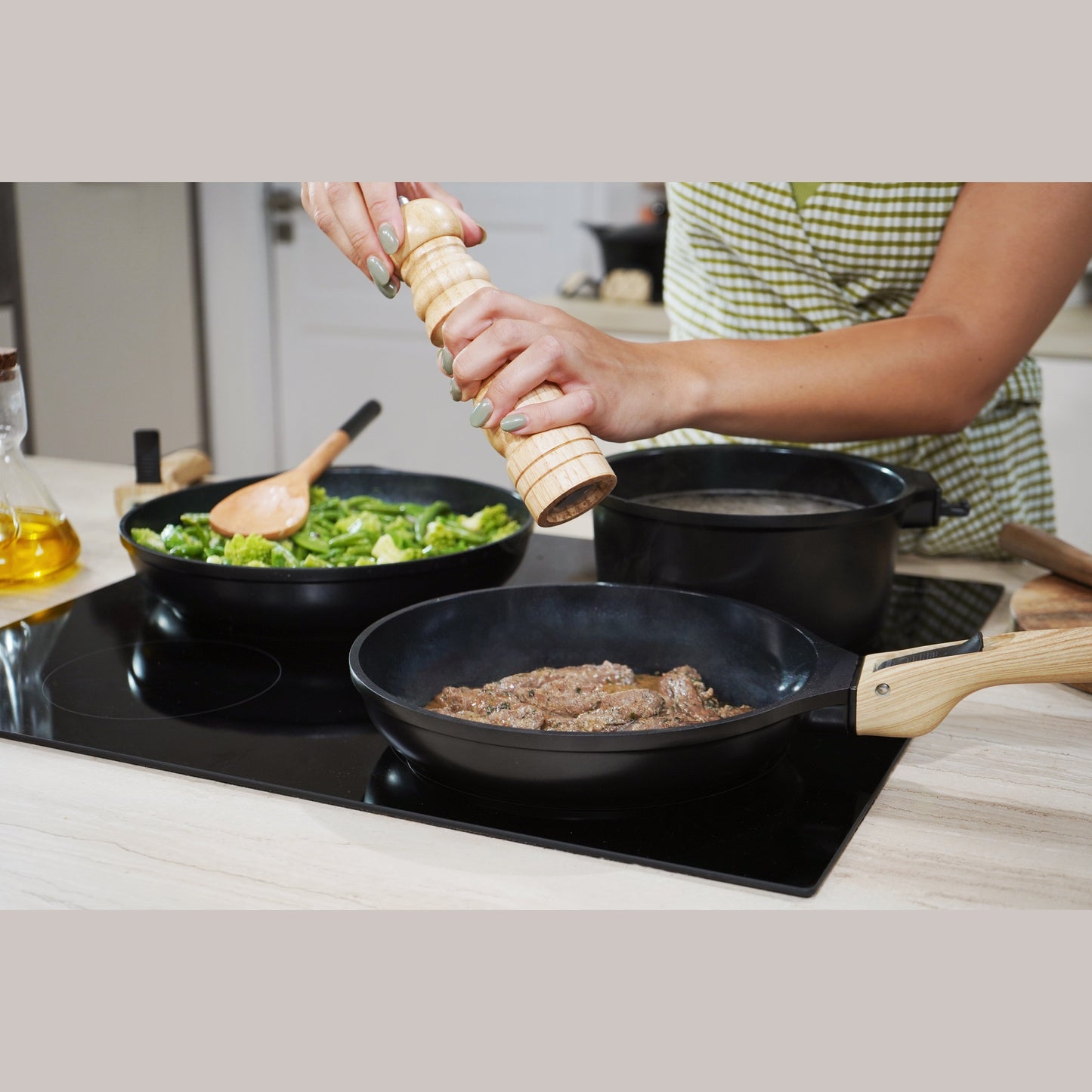 BATTERIE DE CUISINE AMOVIBLE - GRAPHITE
