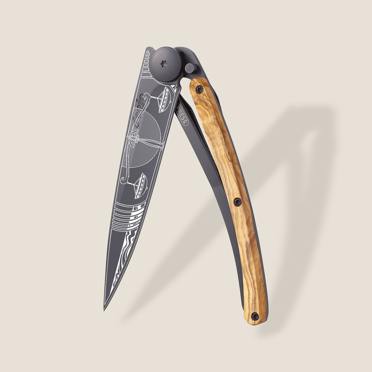 COUTEAU DE POCHE 37GR DEEJO OLIVIER - BALANCE
