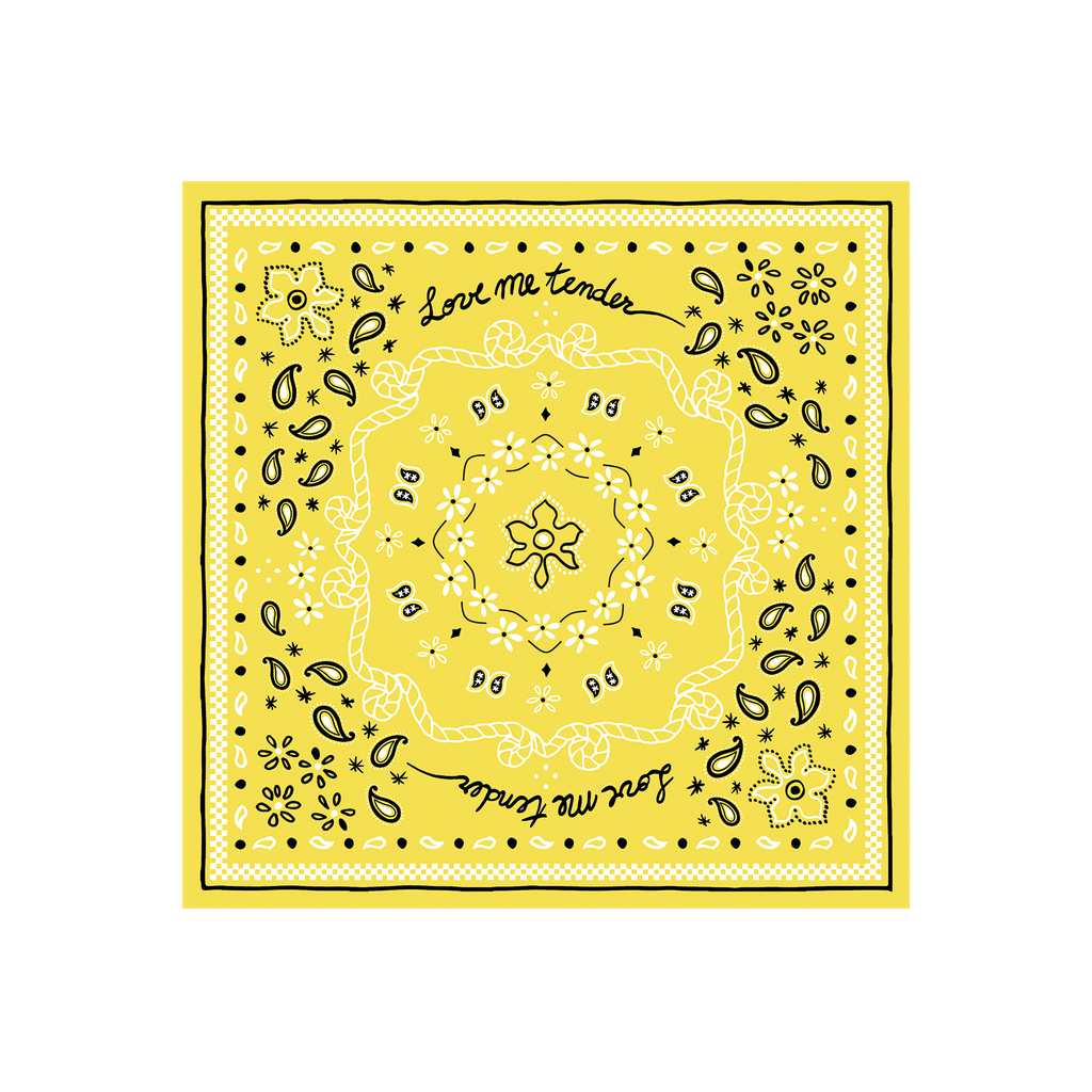 SERVIETTES PAPIER BANDANA - JAUNE