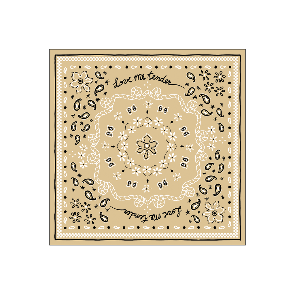 SERVIETTES PAPIER BANDANA - BEIGE