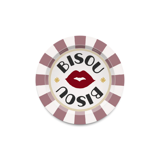 VIDE-POCHES EN BOIS BISOU BISOU  - D11CM