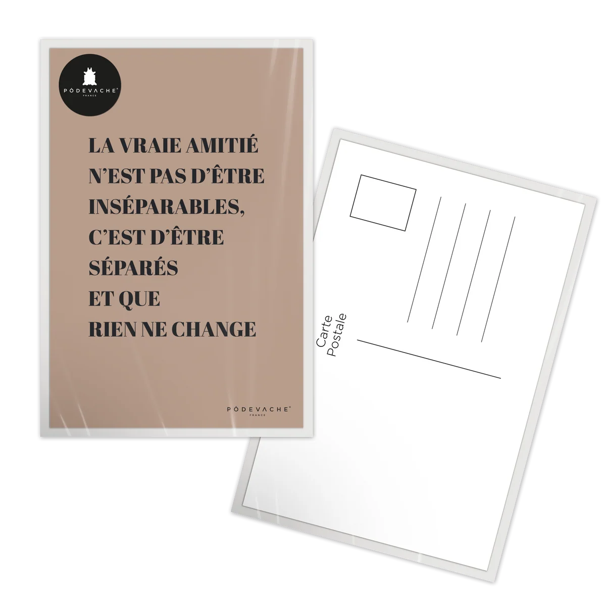 CARTE - VRAIE AMITIE (AVEC ENVELOPPE)